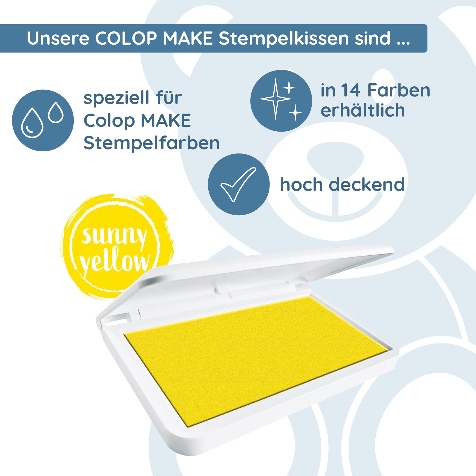 COLOP MAKE Stempelkissen gelb (sunny yellow) - kinder-druckerei.de