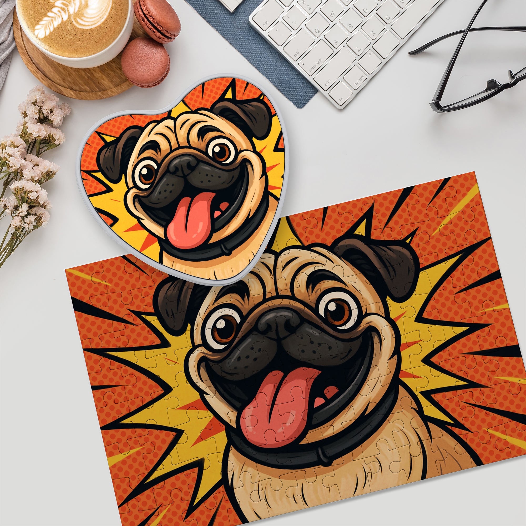 Puzzle mit Karikatur und Text (inkl. Herzdose – 96 Teile) - kinder-druckerei.de