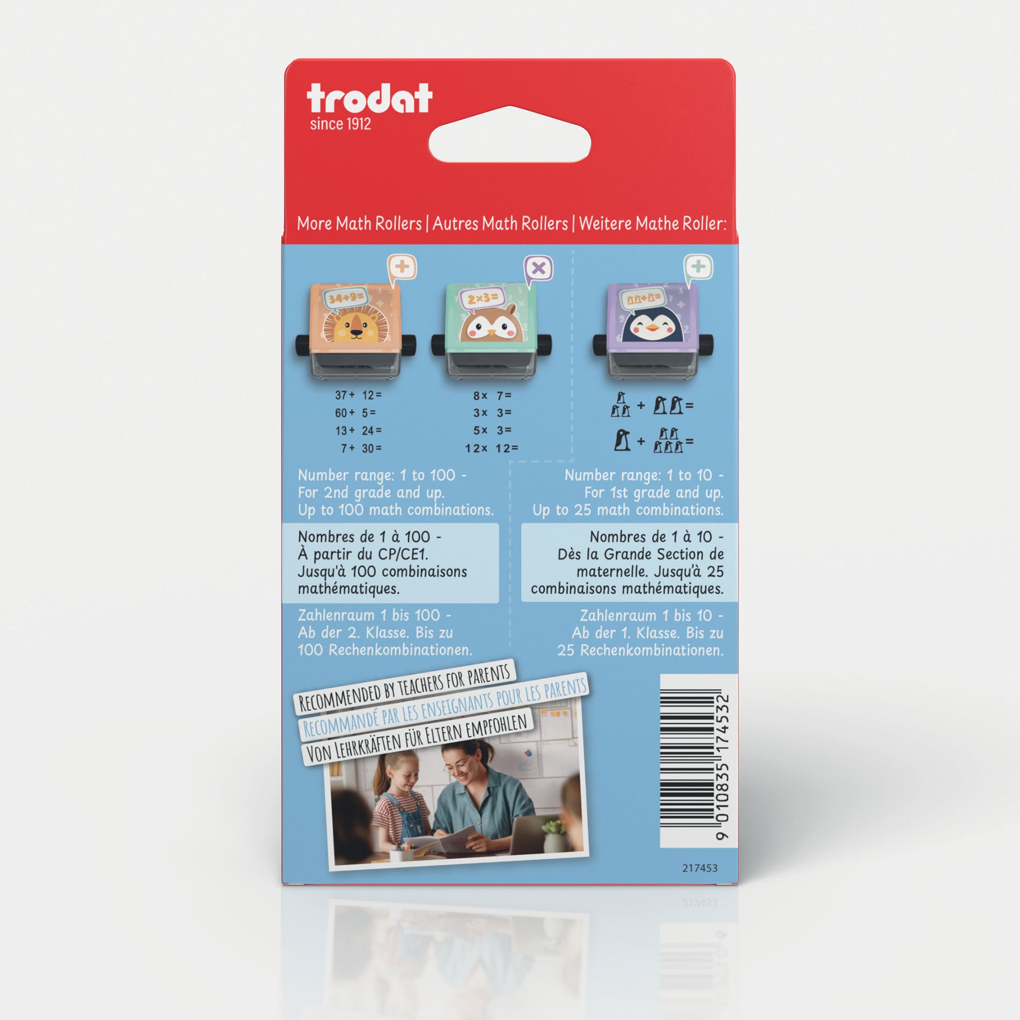 Trodat Little Dots Rechenrally™ Rolling Stamp Multiplication Math