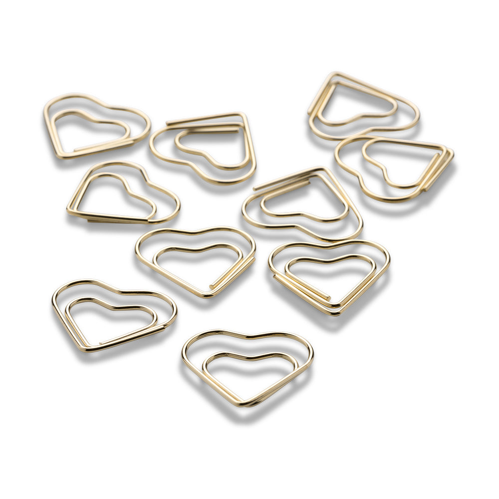 NIO Klammern Herz gold (10 Stück)