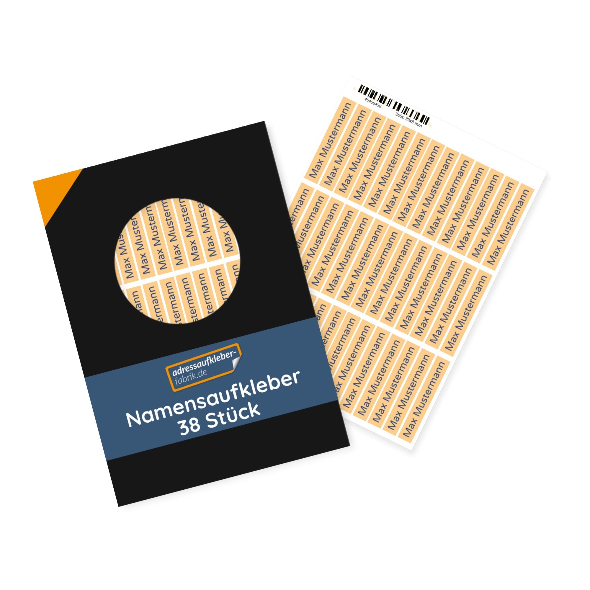Namensetiketten / Namensaufkleber für Kinder & Senioren (49x8 mm 38 Stück) - kinder-druckerei.de