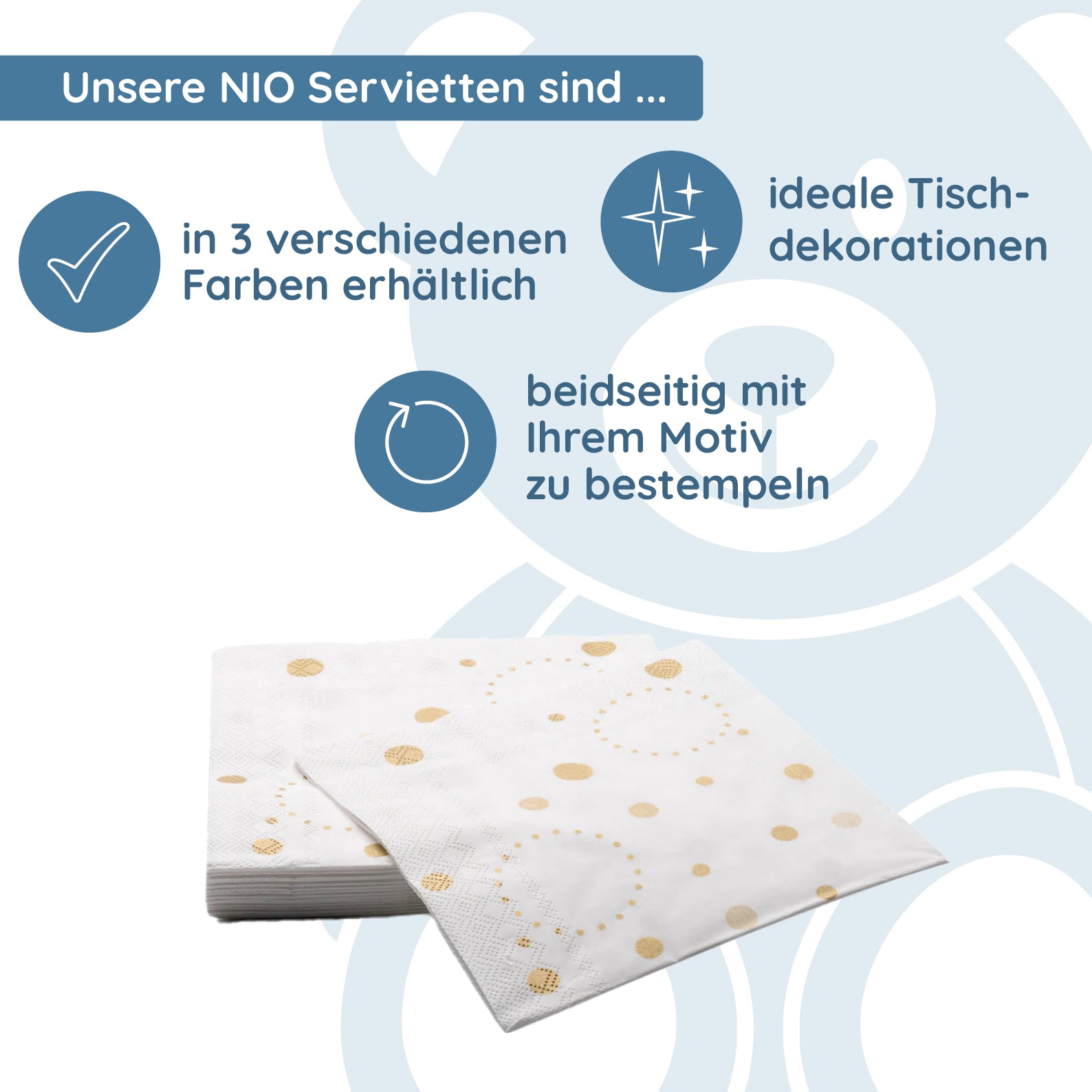 NIO Servietten Craft (165x165 mm - 16 Stück) - kinder-druckerei.de