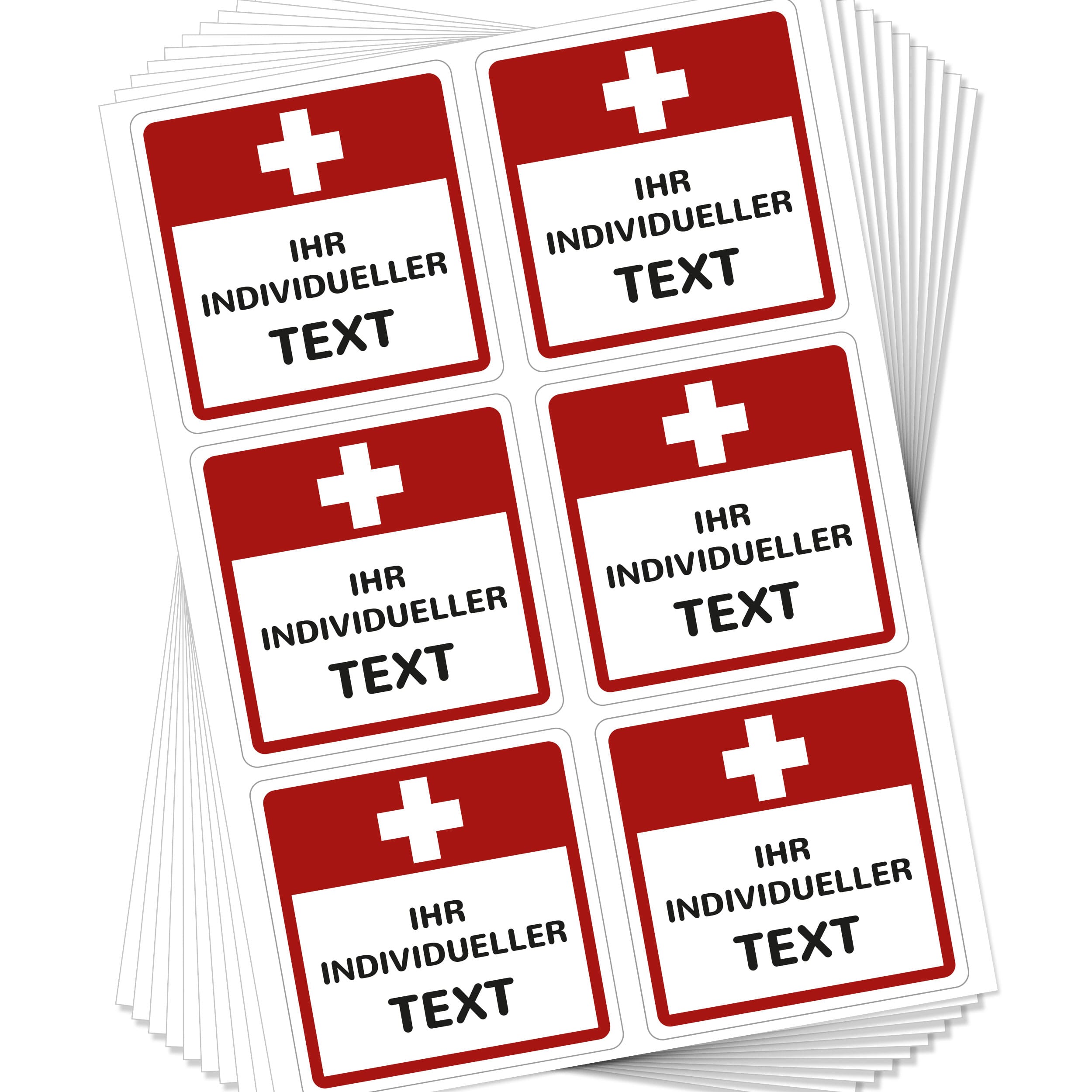 Notfallaufkleber für Kinder (60 Aufkleber - 47x47 mm) - kinder-druckerei.de