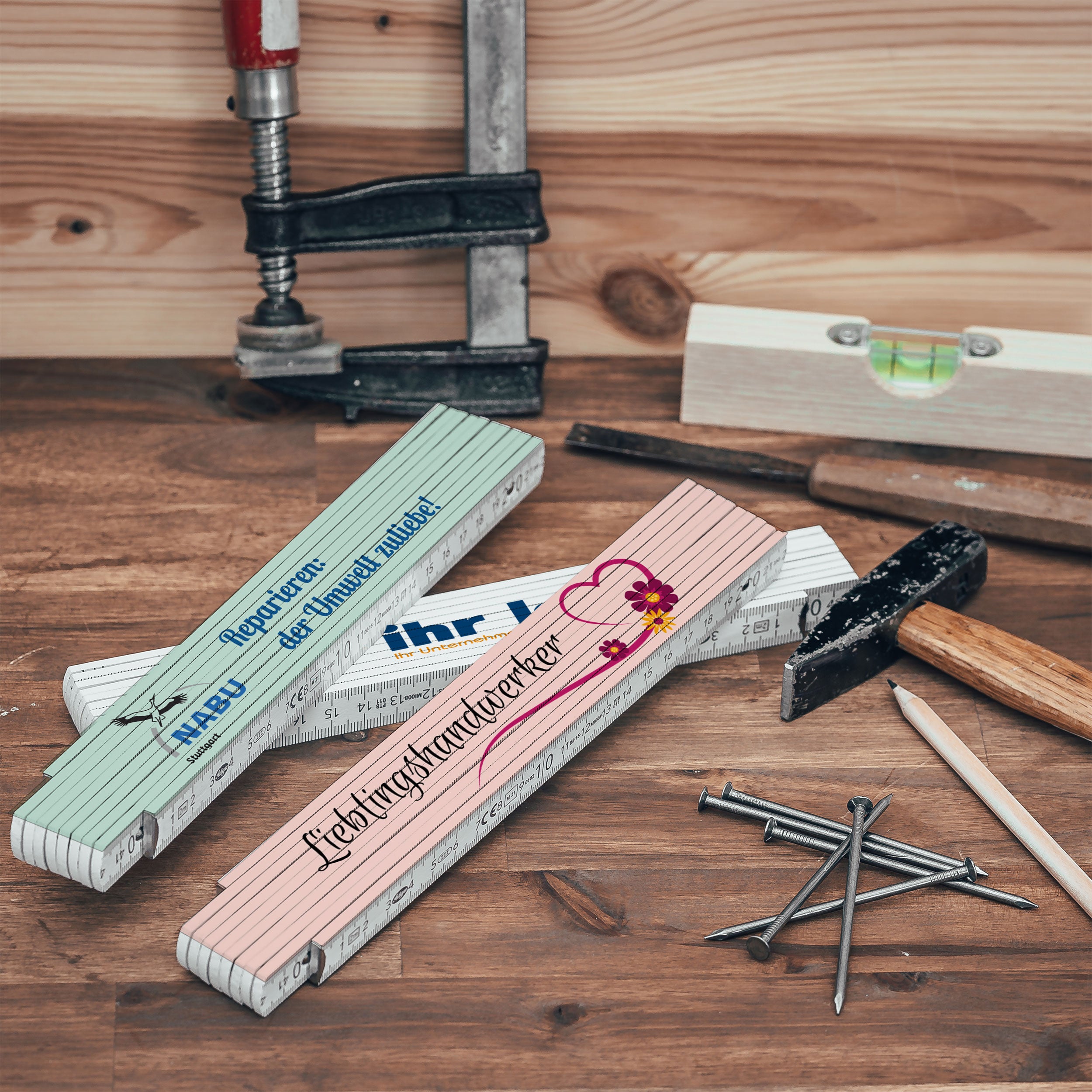 Zollstock / Meterstab & individuellem Druck - kinder-druckerei.de