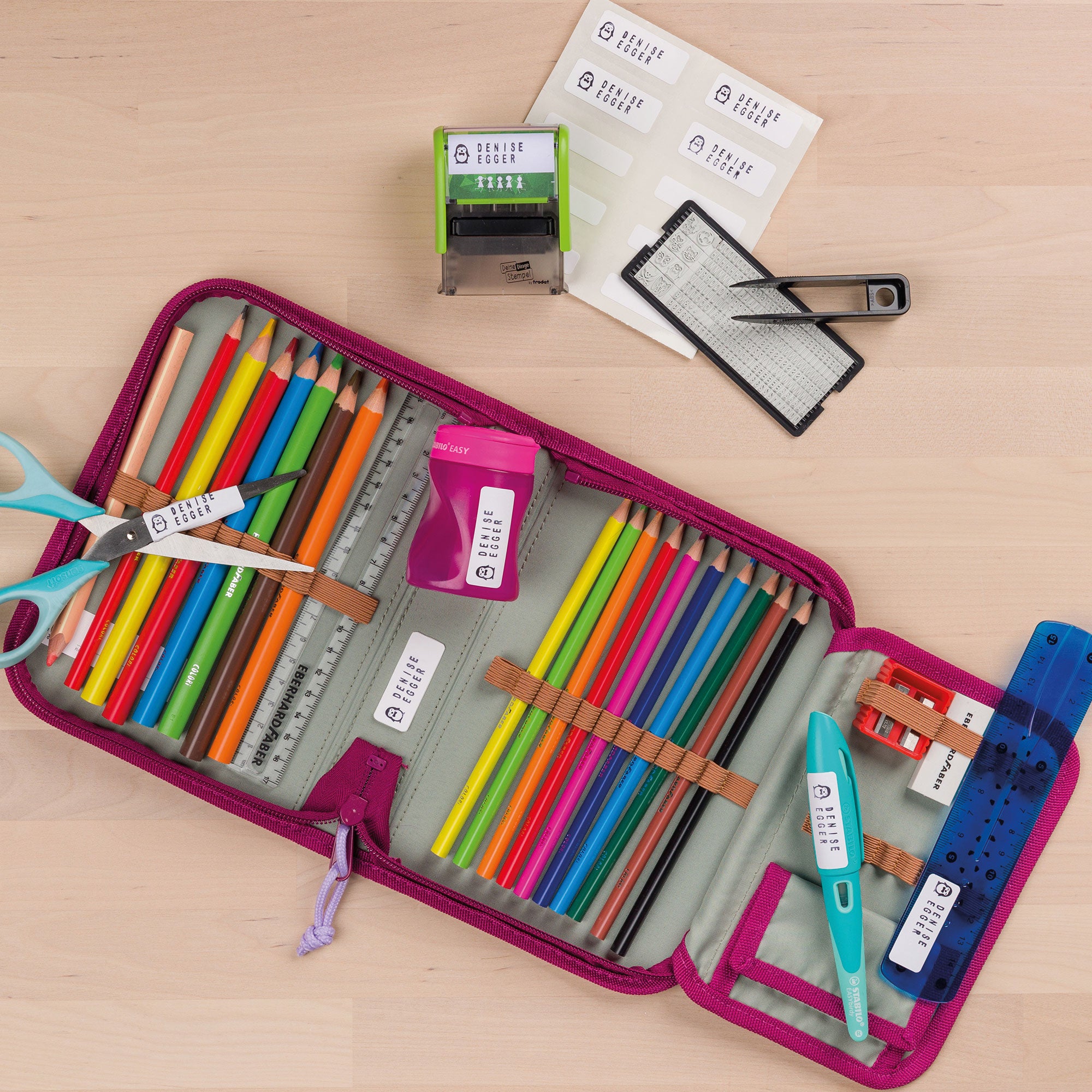 Trodat Deine Dinge School Edition DIY (zum Selbersetzen/ Typo, 37x14 mm) - kinder-druckerei.de