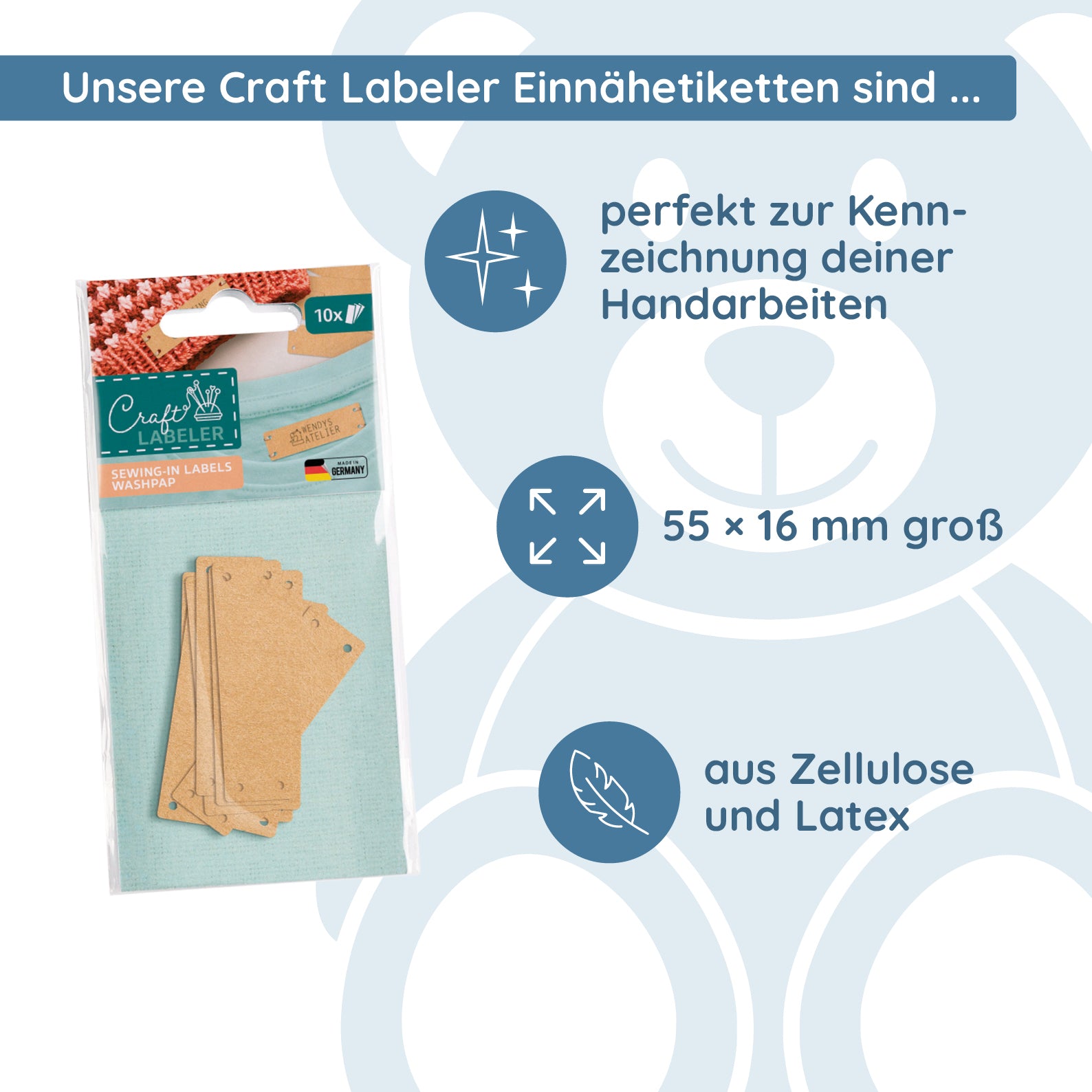 Colop Craft Labeler - Einnähetiketten Washpap