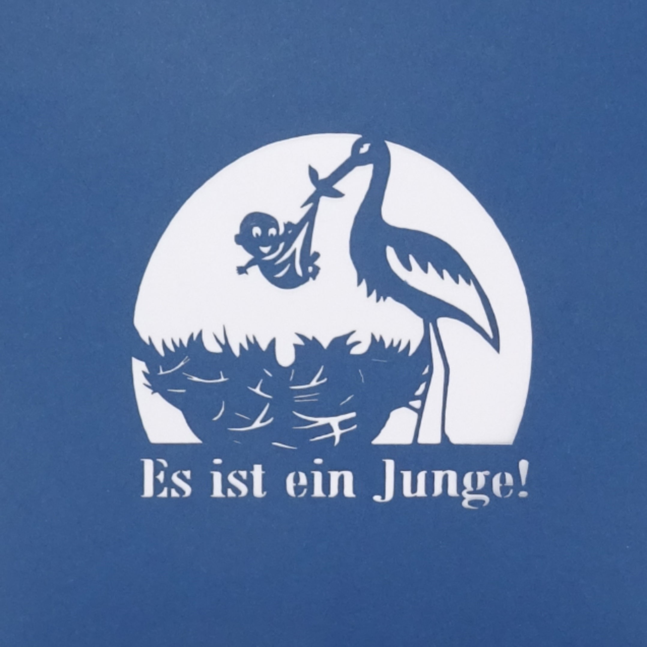 Colognecards Pop-Up Karte Storch - Geburt Junge