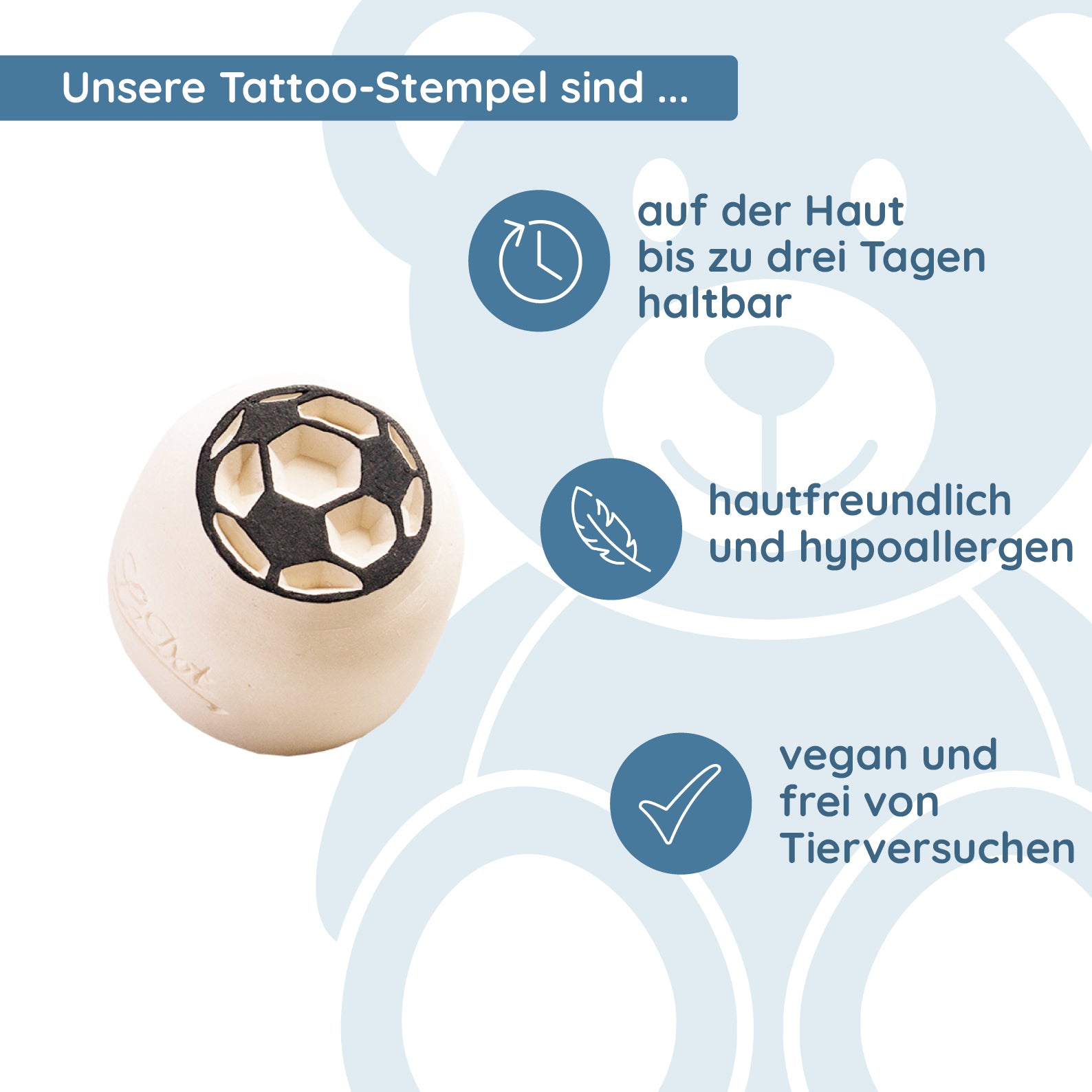 Ladot Stein small "football" (1,5 x 1,5 cm) - kinder-druckerei.de