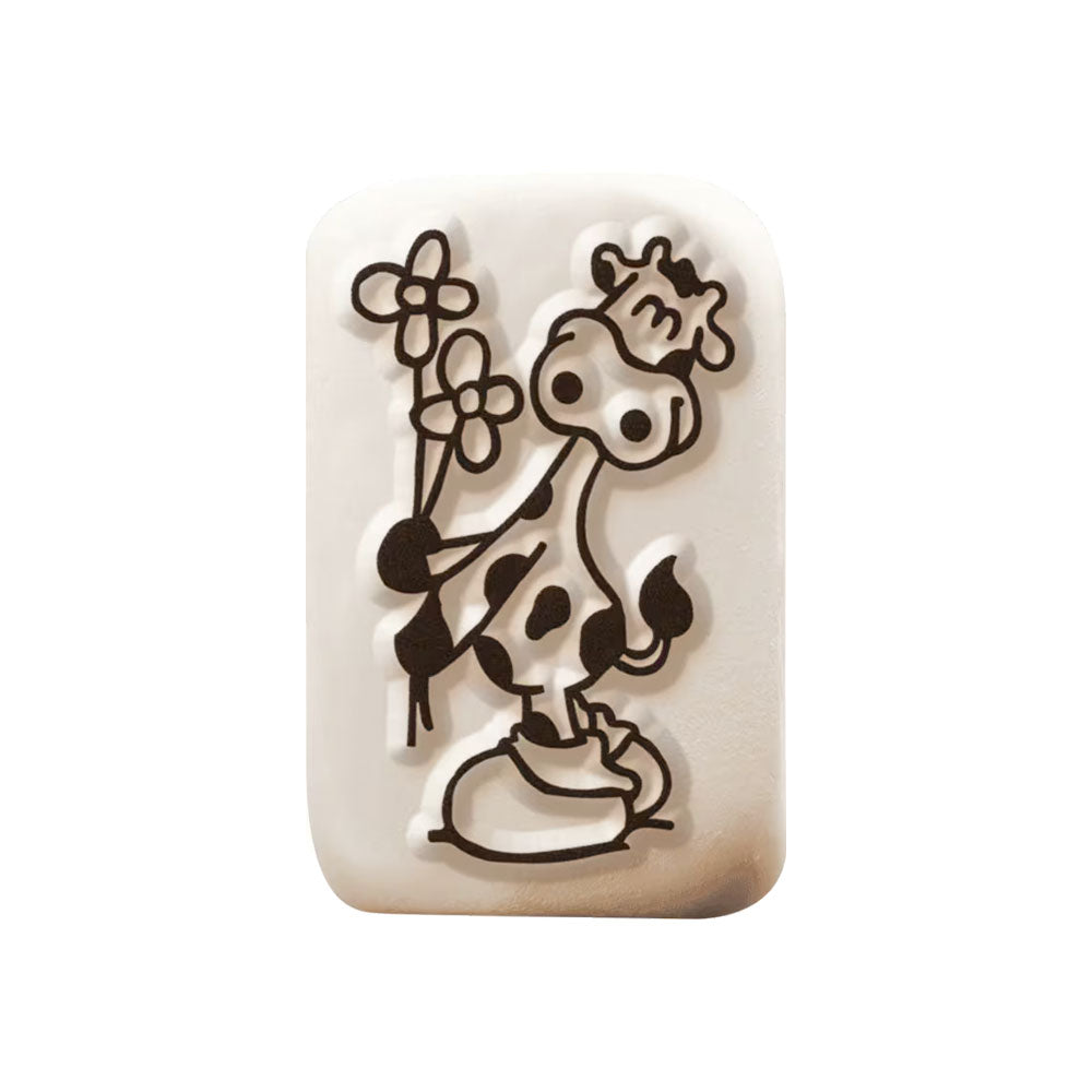 LaDot Stein - "Kuh" (2,5 x 5 cm) - Temporärer Tattoo Stempel - kinder-druckerei.de