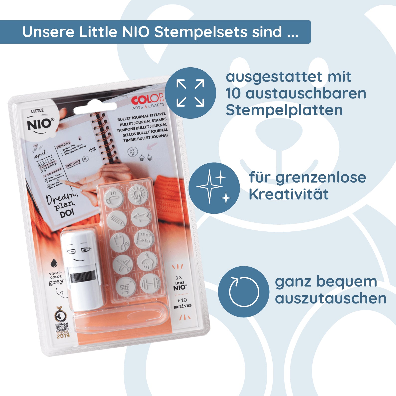 Little NIO Bullet Journal Stempelset - kinder-druckerei.de