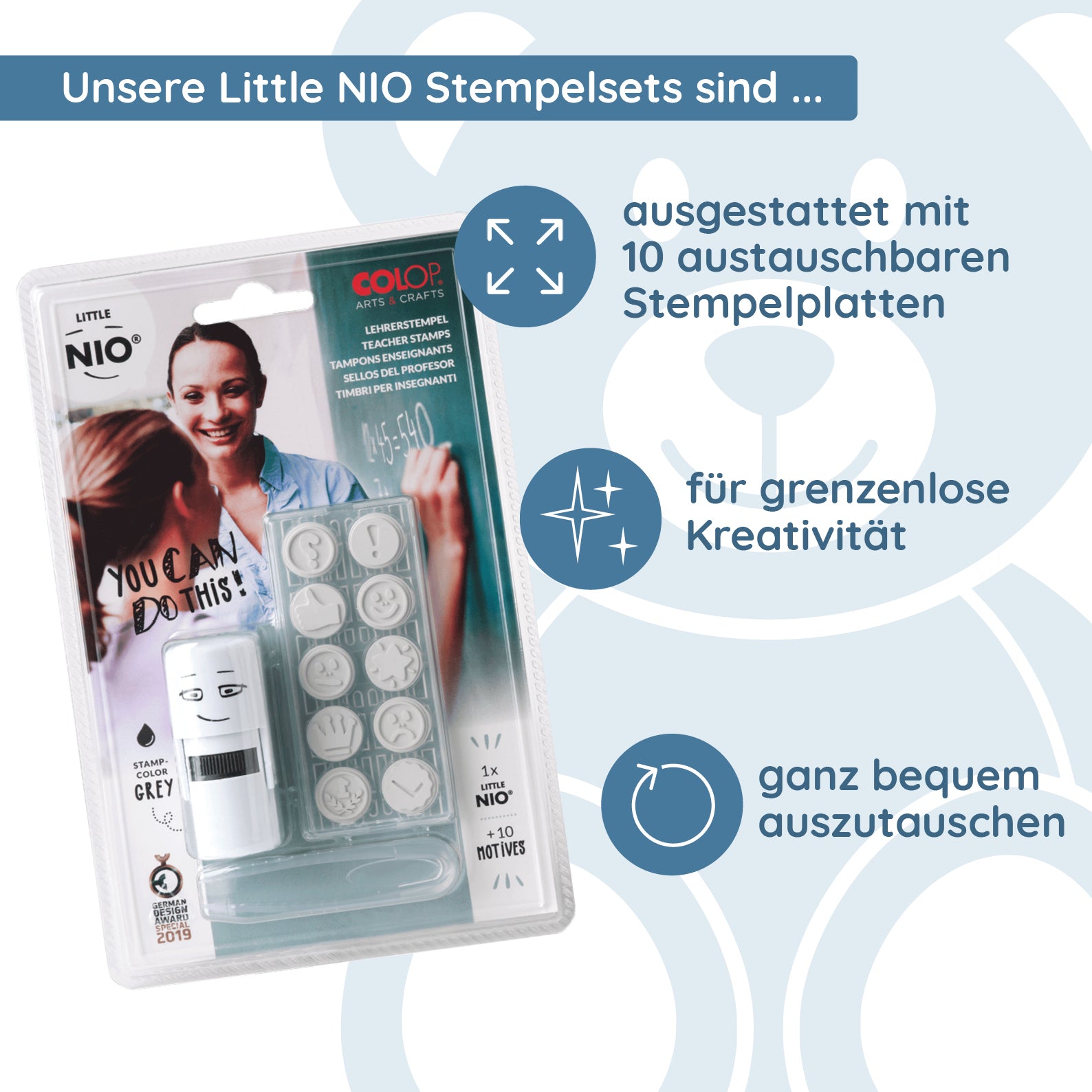 Little NIO Lehrer Stempelset - kinder-druckerei.de