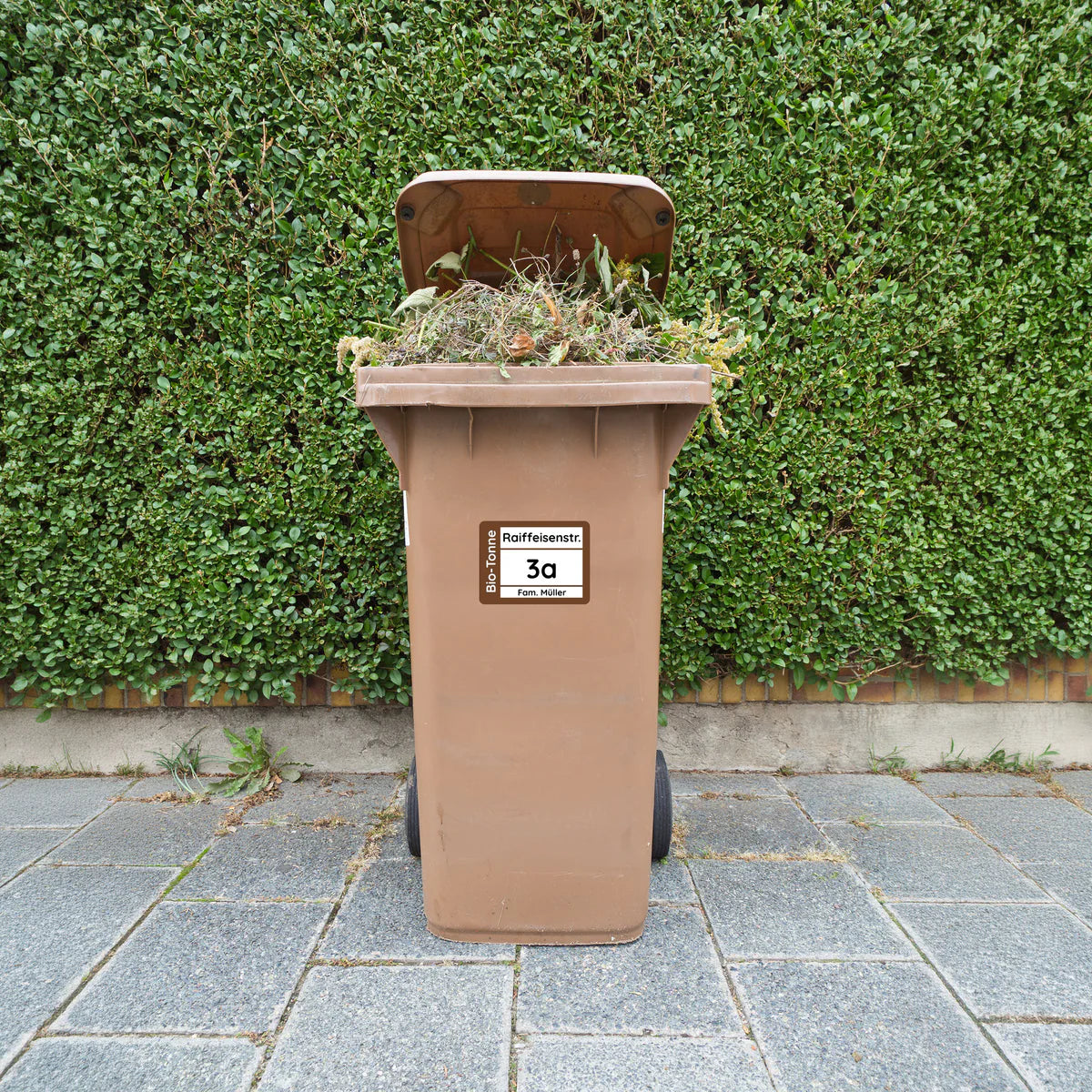 Mülltonnenaufkleber mit Hausnummer