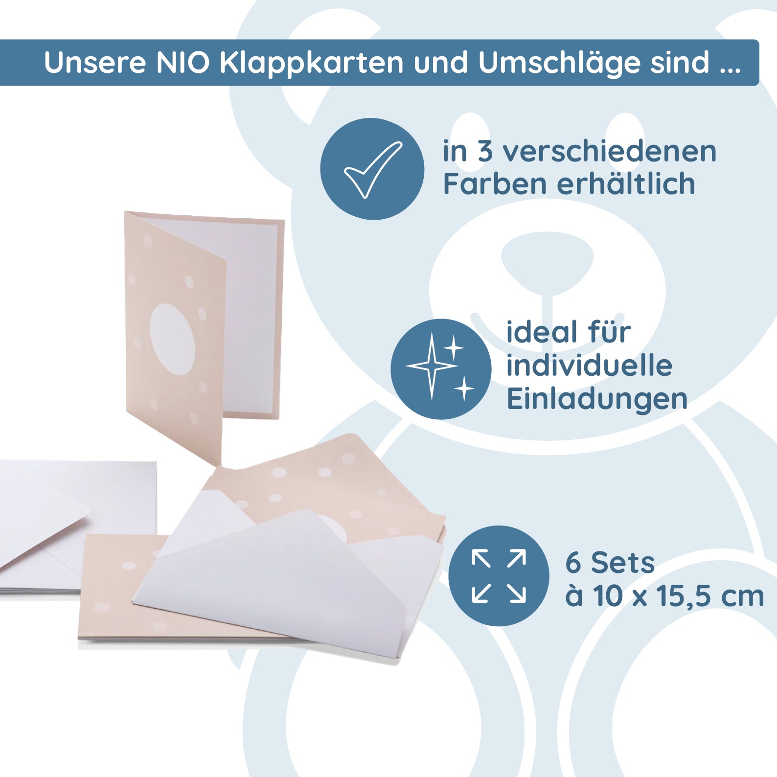 NIO Briefumschläge C6 Craft (100x155 mm - 6 Stück) - kinder-druckerei.de