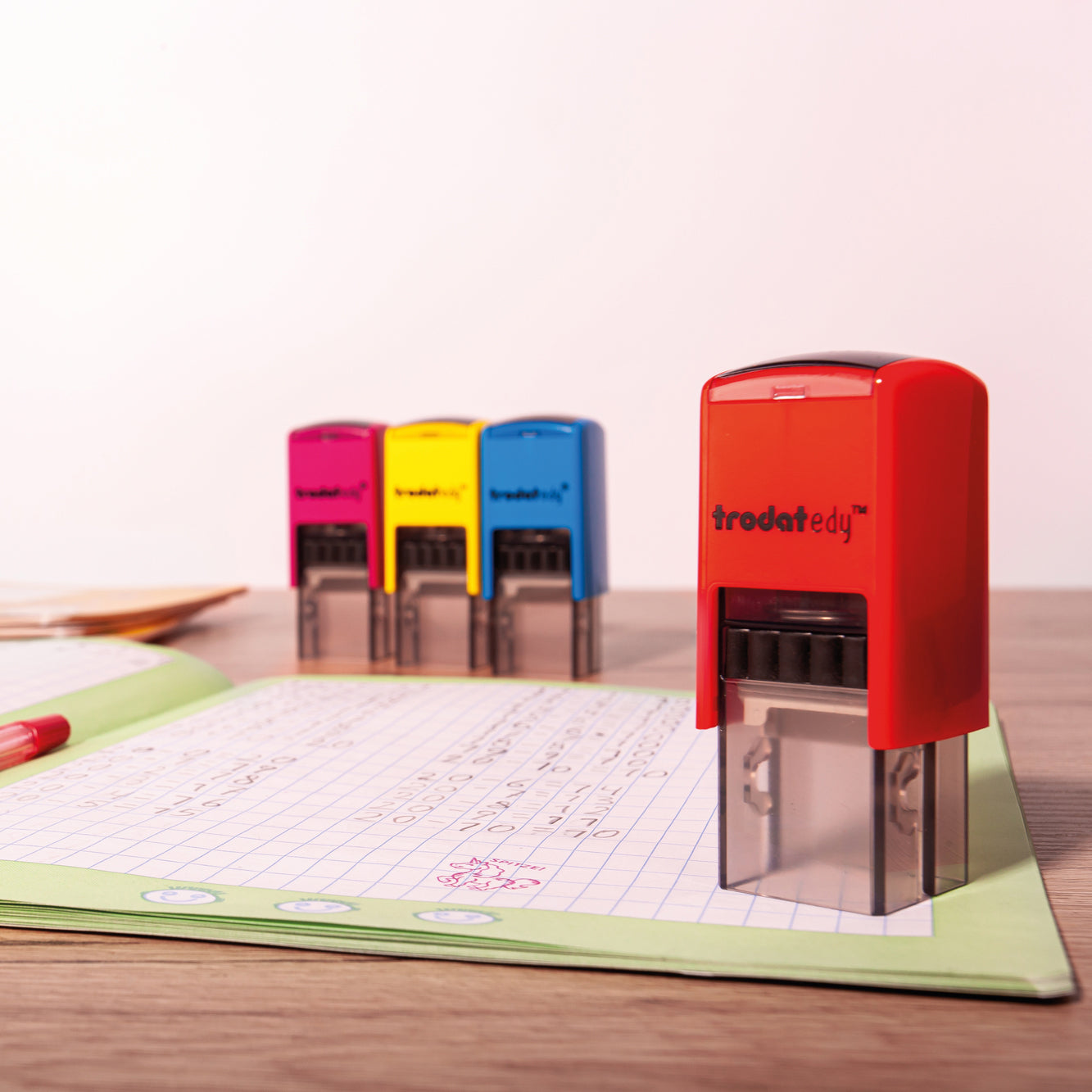Trodat Edy Flex / Fix - Lehrerstempel mit Motiven & Text - kinder-druckerei.de