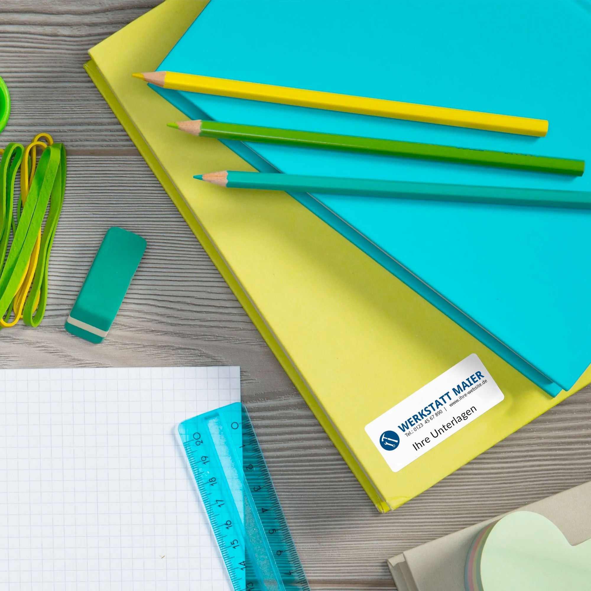 Individuelle Adressaufkleber 50x20 mm mit Logo - kinder-druckerei.de