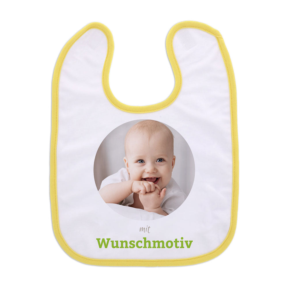 Personalisiertes Babylätzchen mit Wunsch-Motiv