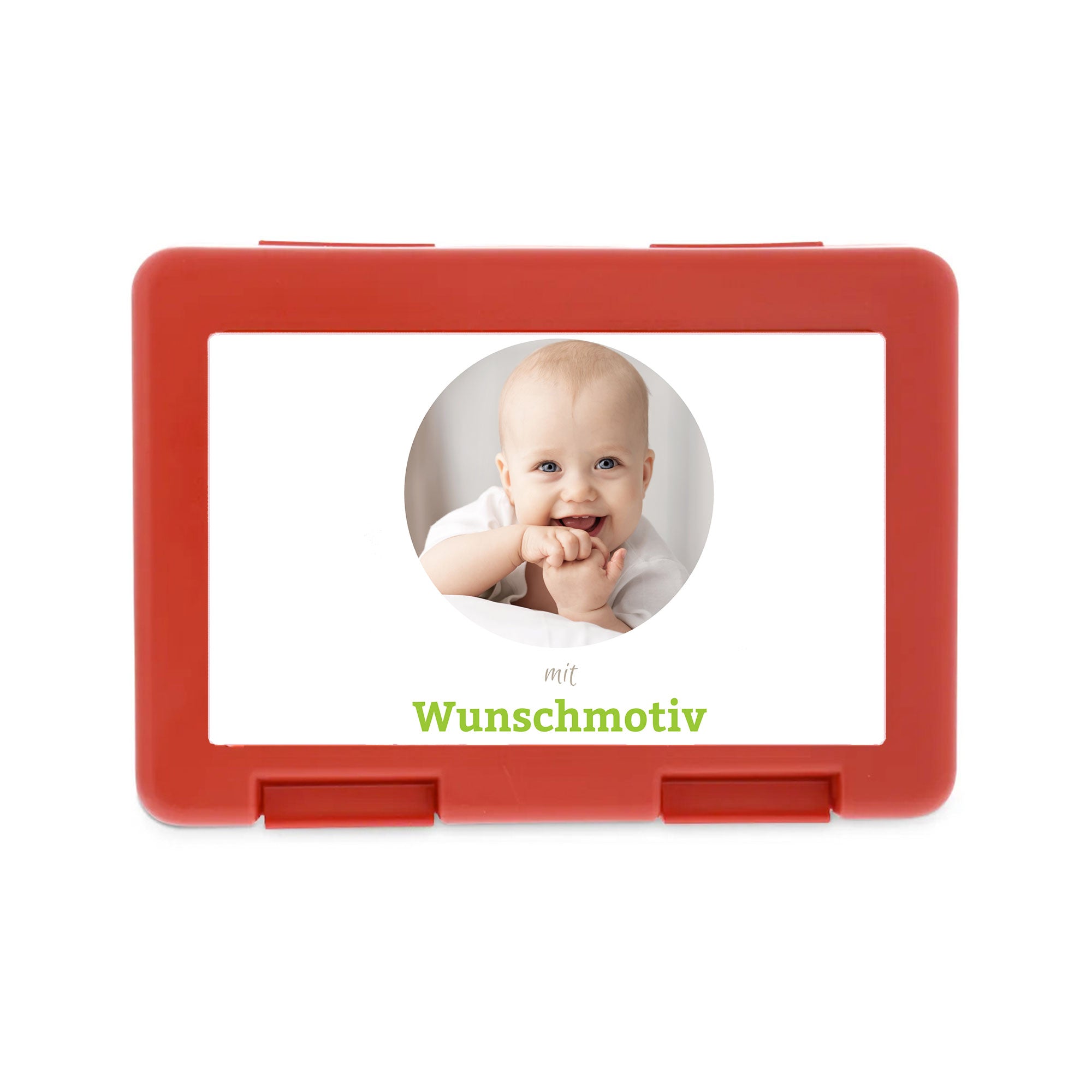 Personalisierte Brotdose für Kinder aus Kunststoff in verschiedenen Farben
