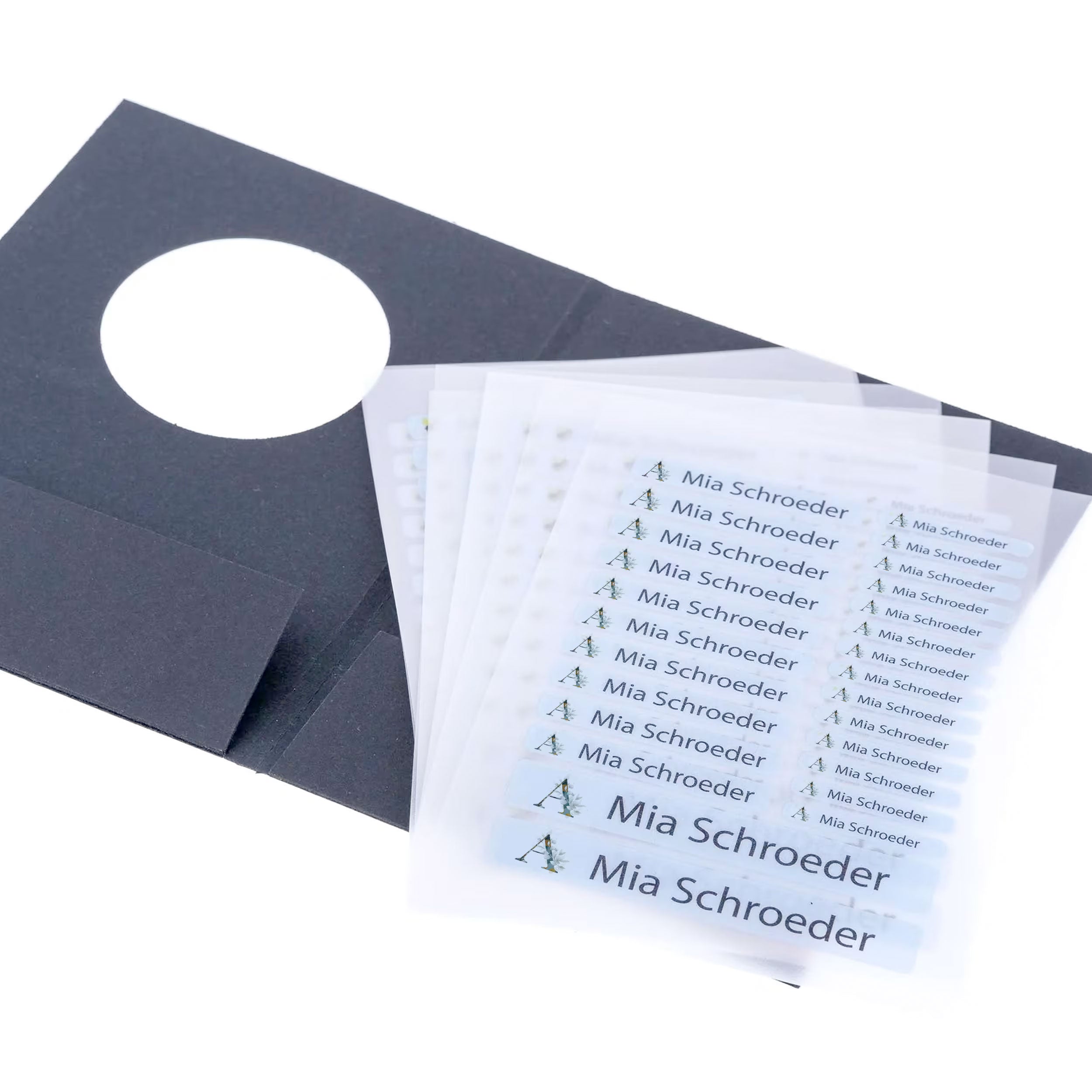 Bügeletiketten Aquarell-Design mit Buchstaben