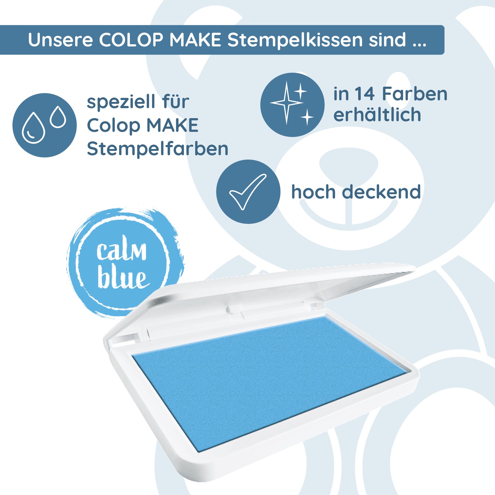 COLOP MAKE Stempelkissen hellblau (calm blue) - kinder-druckerei.de