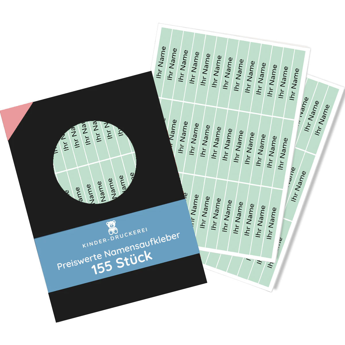 Set mit 155 Namensetiketten 49 × 8 mm
