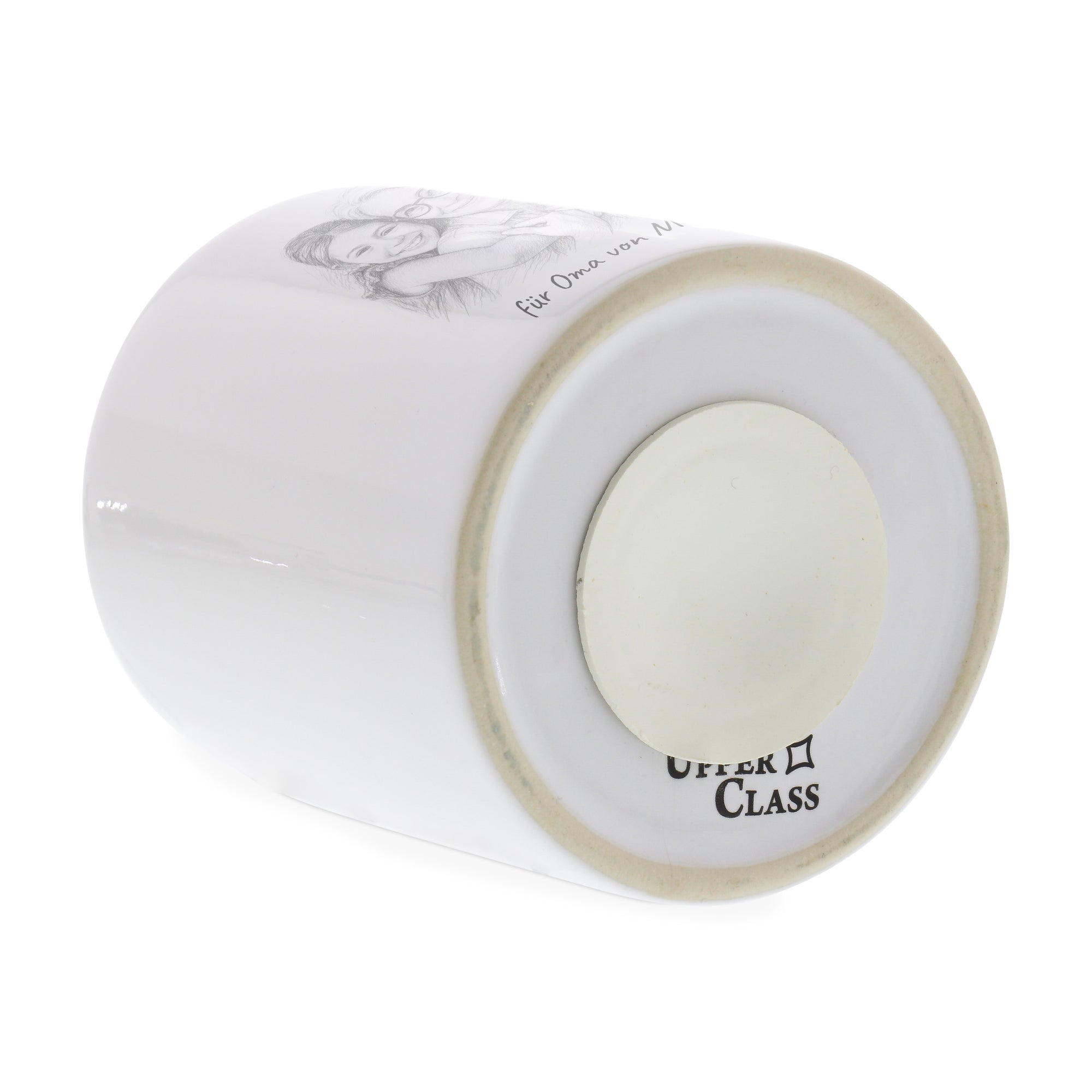 Spardose mit Bleistiftzeichnung und Text - kinder-druckerei.de