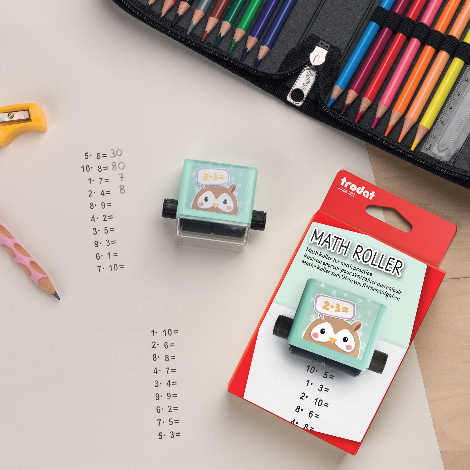 Trodat Mathe Roller – Spielerisch Malrechnen lernen und üben