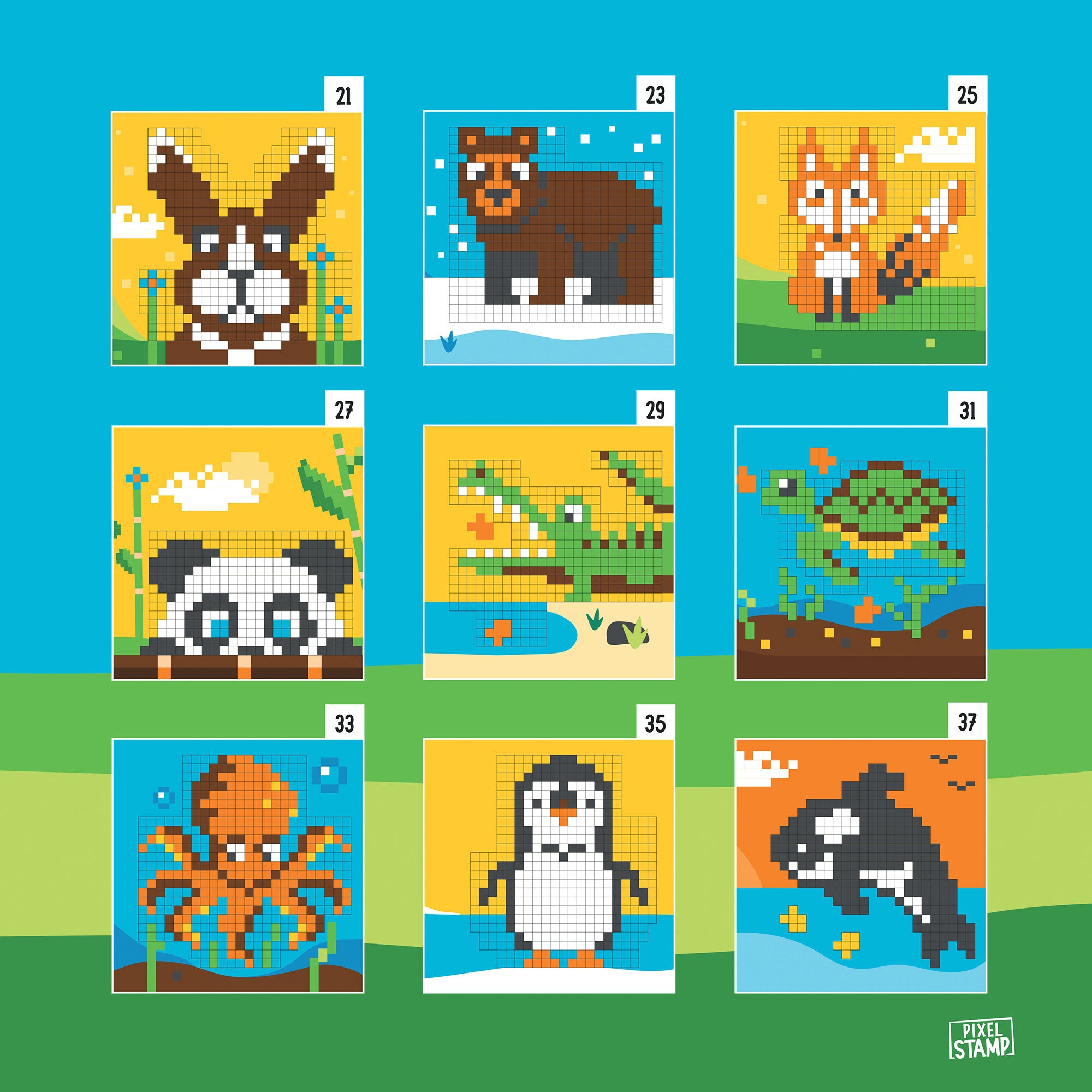 Trodat Pixel Stamps Set – Animaux