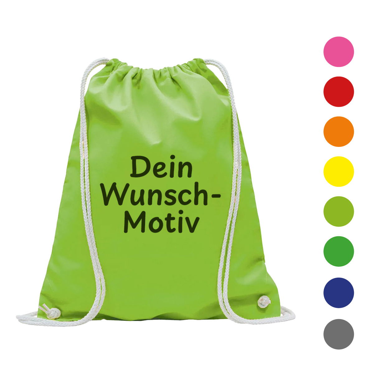 Turnbeutel-Rucksack bunt mit individuellem Druck (bunt) - kinder-druckerei.de