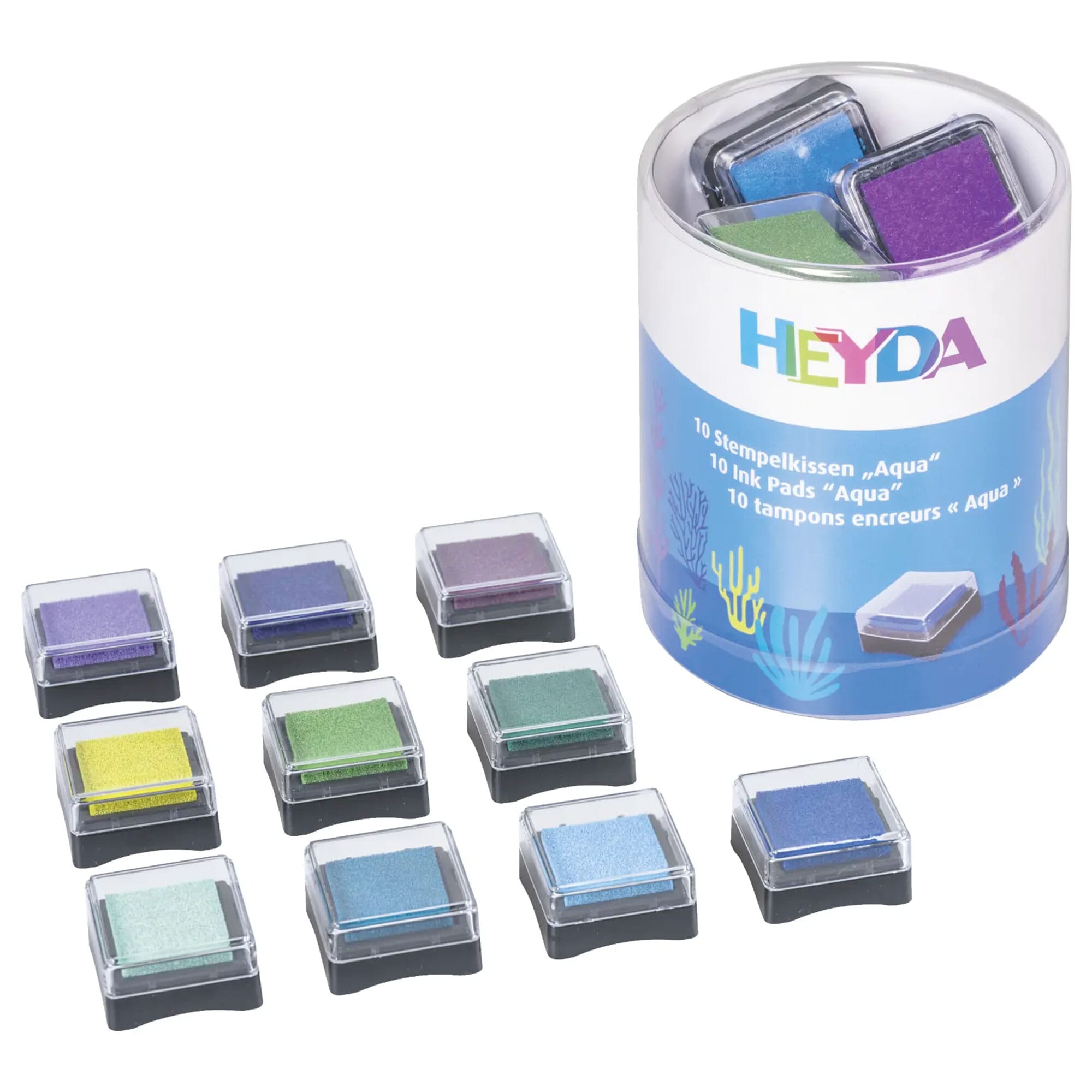 HEYDA Stempelkissen-Set Mini "Aqua" (10 Stück)