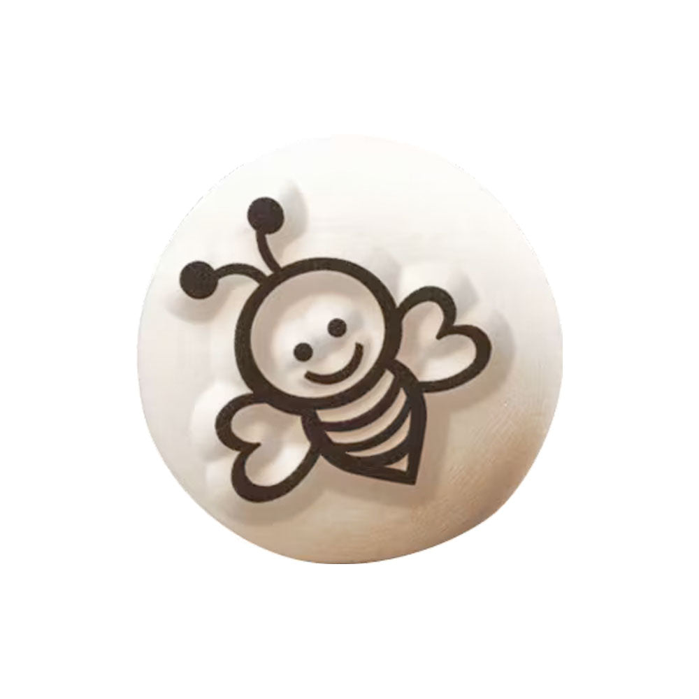LaDot Stein - "Biene Kinder" (1,5 x 1,5 cm) - Temporärer Tattoo Stempel - kinder-druckerei.de