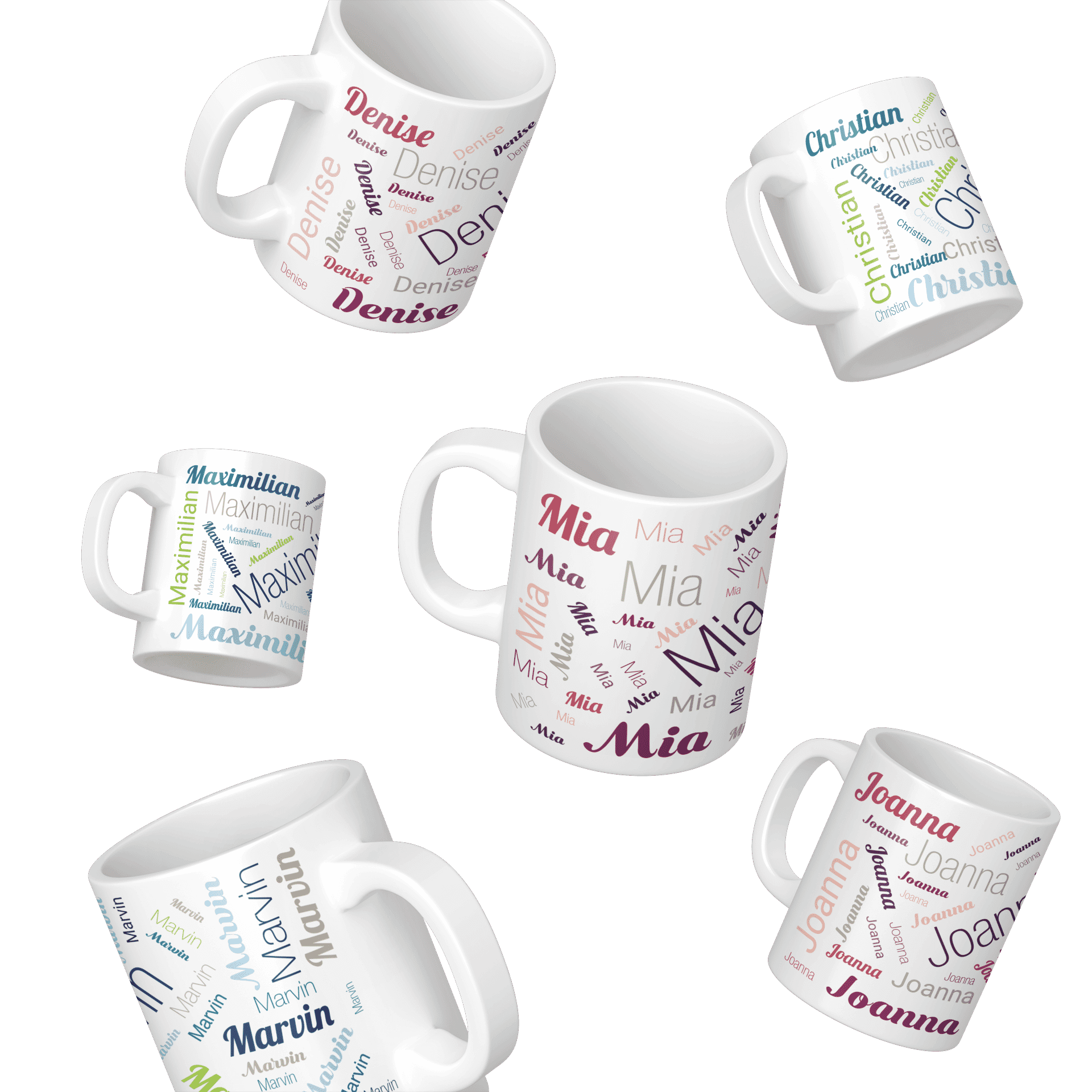 Personalisierte Keramiktasse mit Namen – Individuell bedruckte Tasse als Geschenkidee