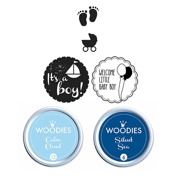 Woodies Stempel SET - Baby Boy WS0003