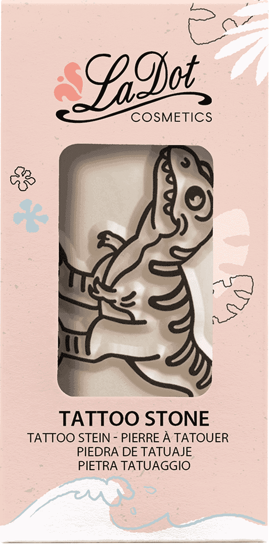 LaDot Stein - "Dino" (2,5 x 5 cm) - Temporärer Tattoo Stempel