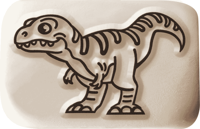 LaDot Stein - "Dino" (2,5 x 5 cm) - Temporärer Tattoo Stempel