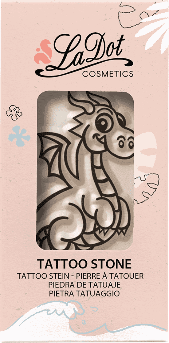 LaDot Stein - "Drache" (2,5 x 5 cm) - Temporärer Tattoo Stempel