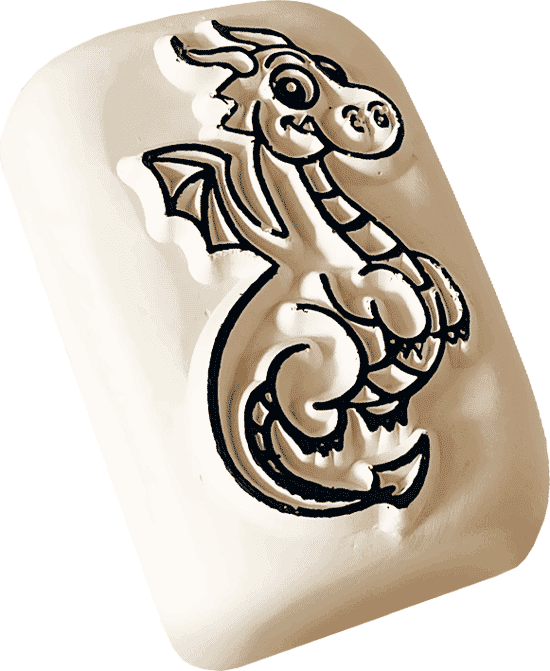 LaDot Stein - "Drache" (2,5 x 5 cm) - Temporärer Tattoo Stempel