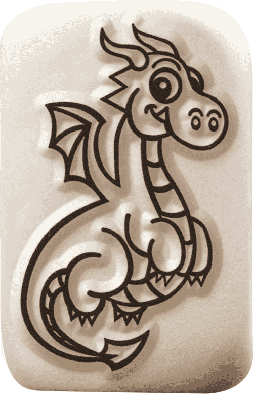 LaDot Stein - "Drache" (2,5 x 5 cm) - Temporärer Tattoo Stempel