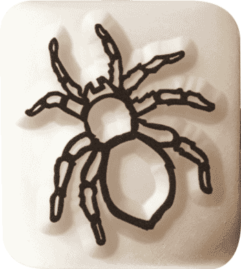 LaDot Stein - "Spinne" (1,5 x 1,5 cm) - Temporärer Tattoo Stempel