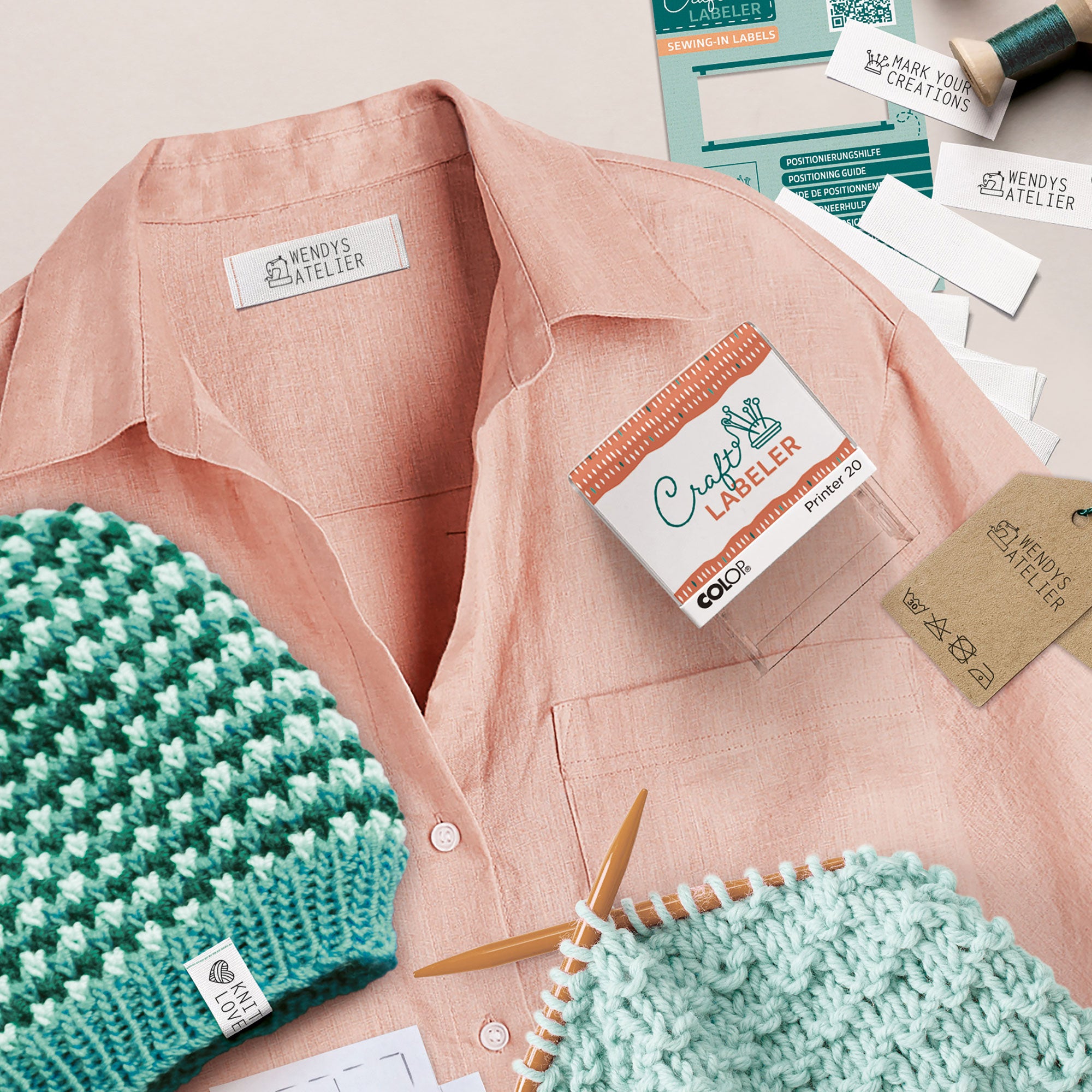 Colop Craft LABELER Tampon textile Set Printer 20