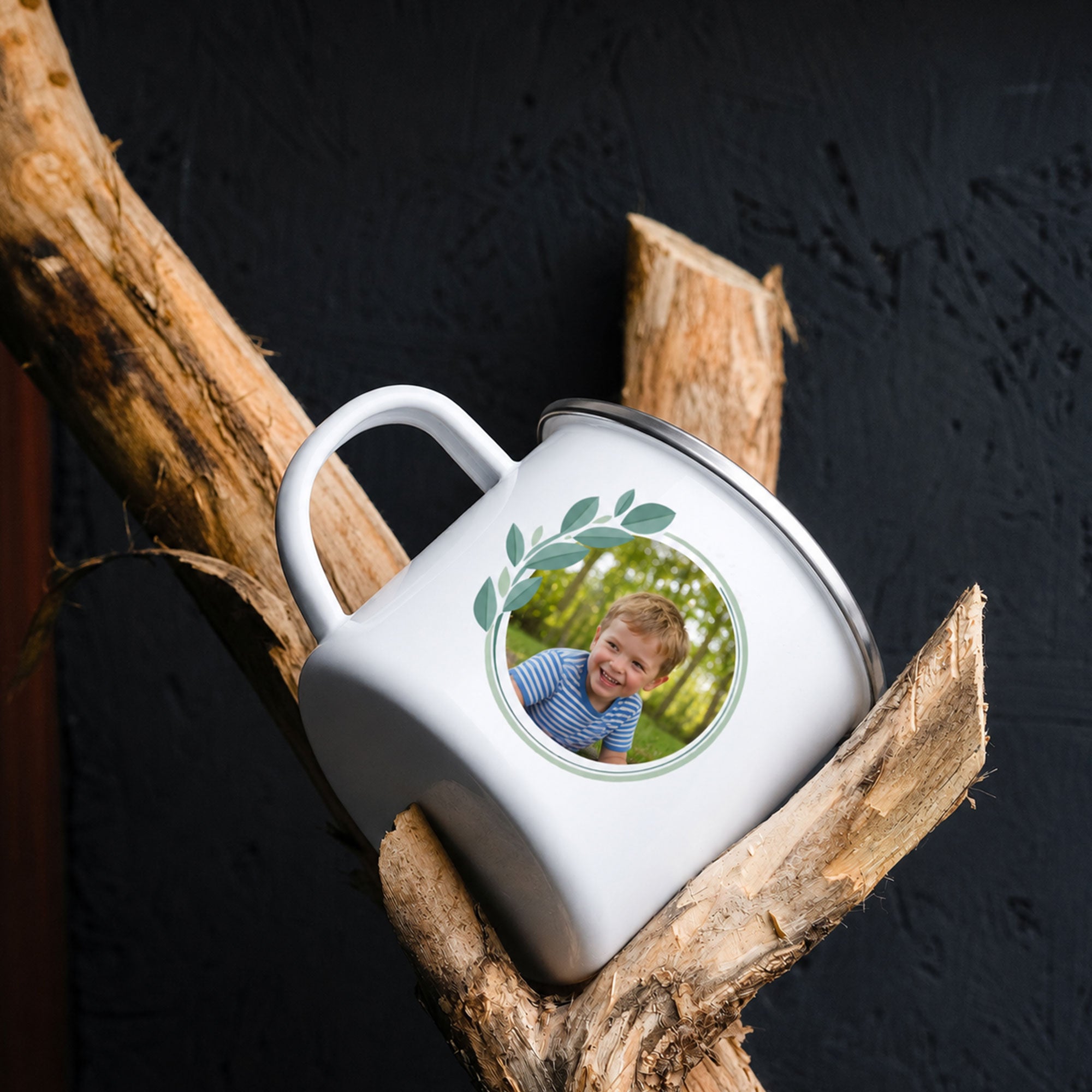 Enamel Mug with Children's Design & Custom Print