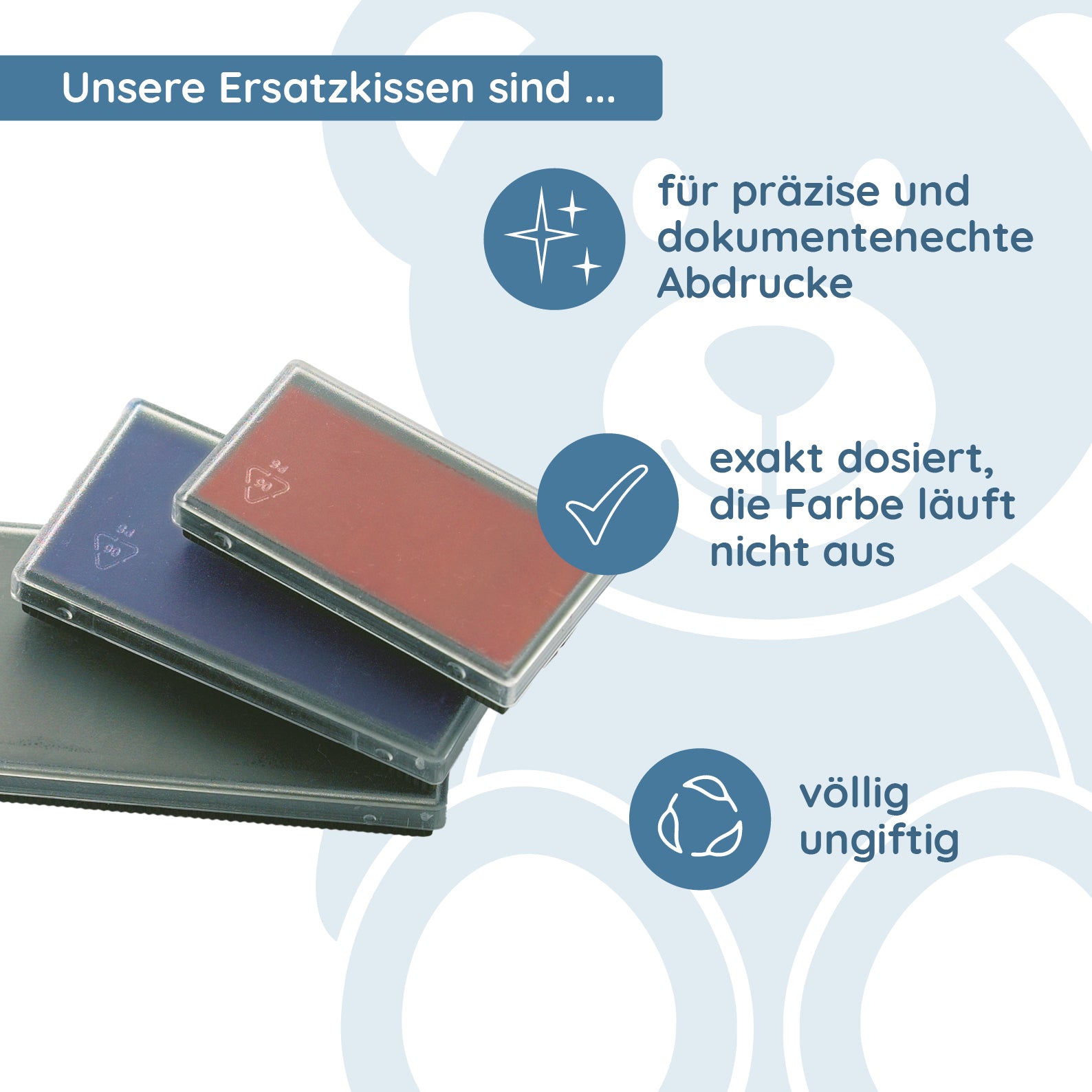 Ersatzkissen SFE/30 für stempel-fabrik.de SF 30 Stempel - kinder-druckerei.de