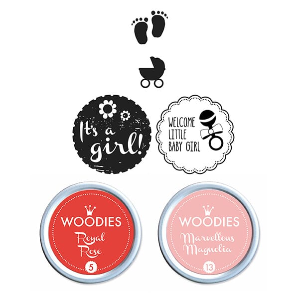 Woodies Stempel SET - Baby Girl WS0008