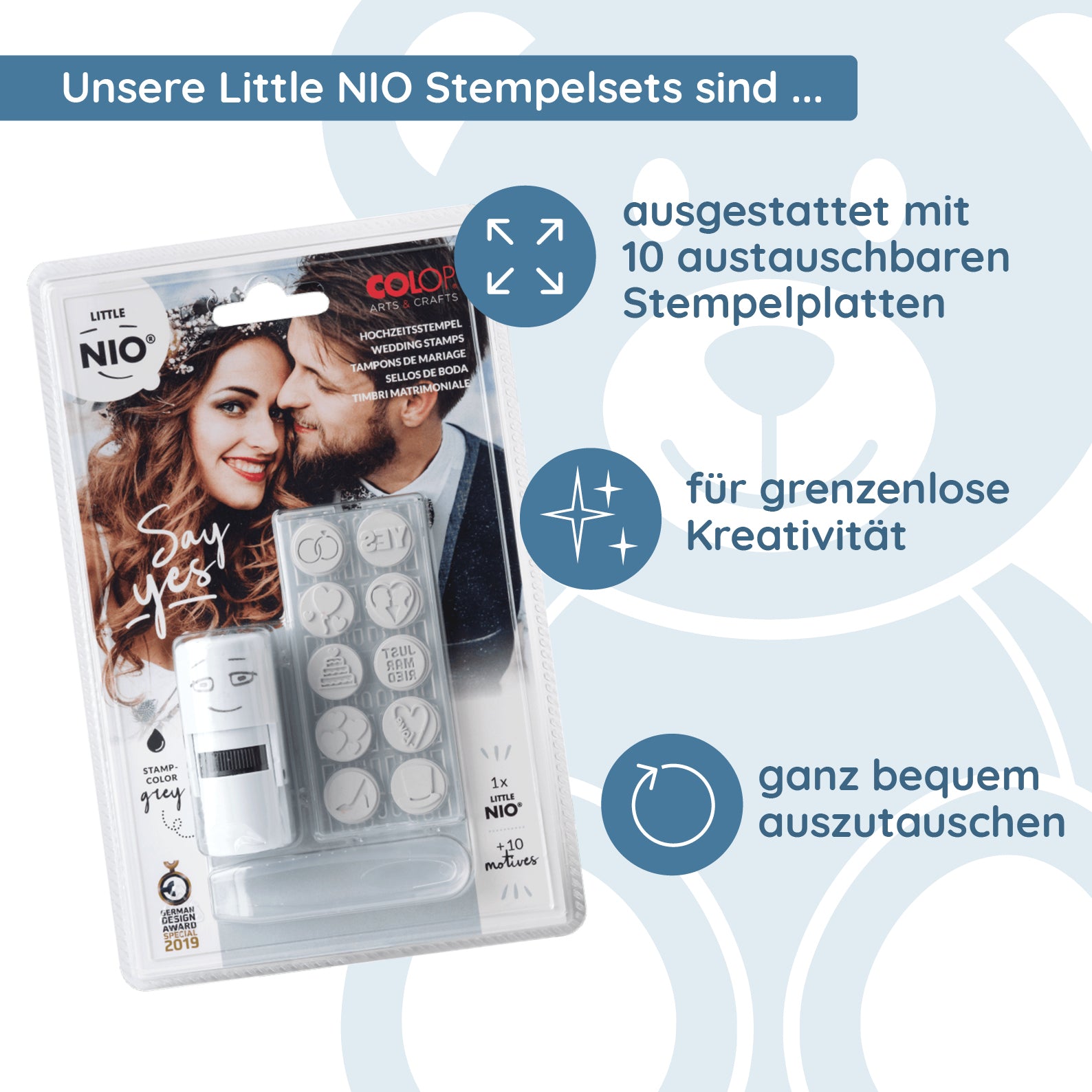 Little NIO Hochzeit Stempelset - kinder-druckerei.de