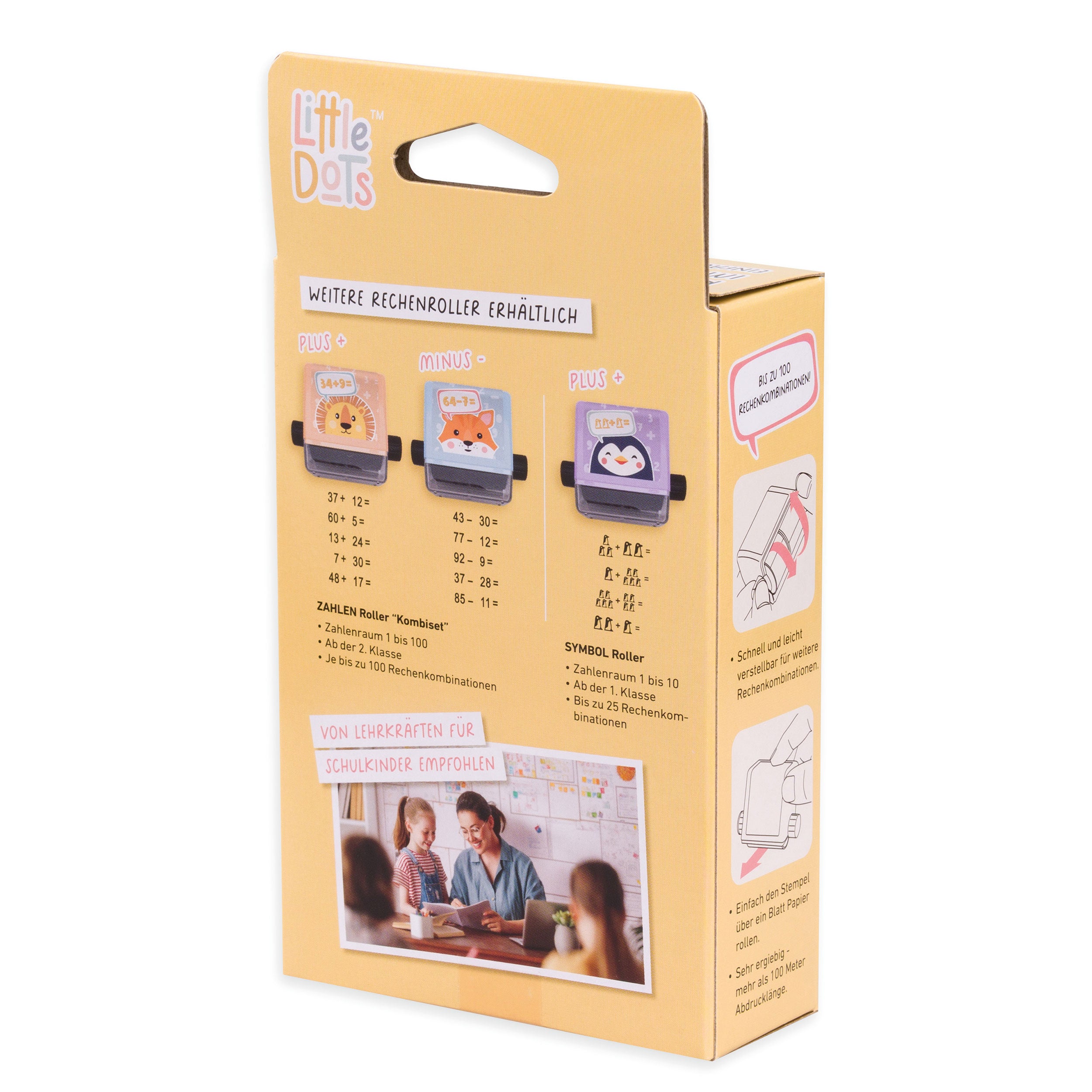 Trodat Little Dots Rechenrally™ Rollstempel Multiplizieren Rechnen - kinder-druckerei.de