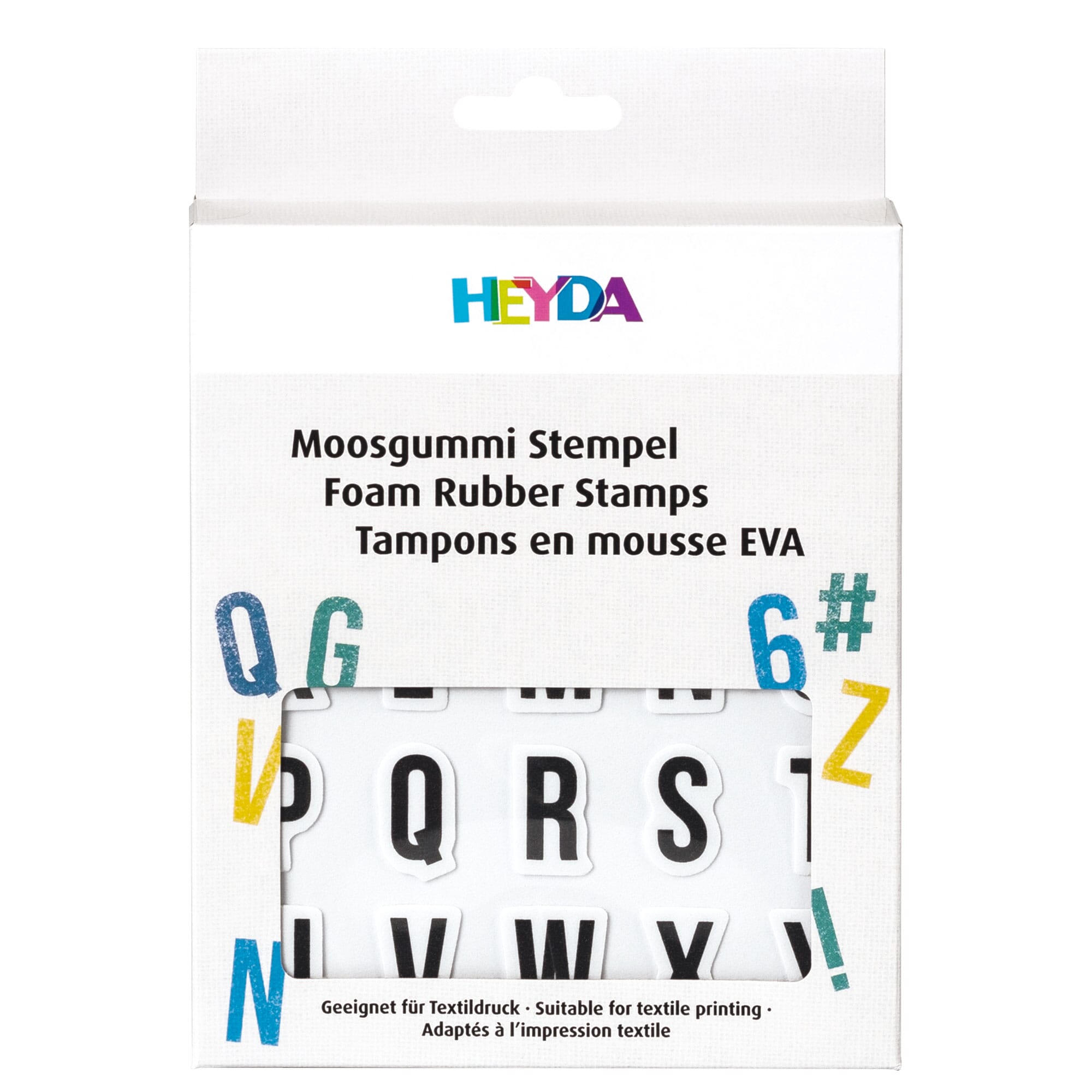 HEYDA Moosgummi Stempel-Set "Alphabet & Zahlen 2" (52 Stück)