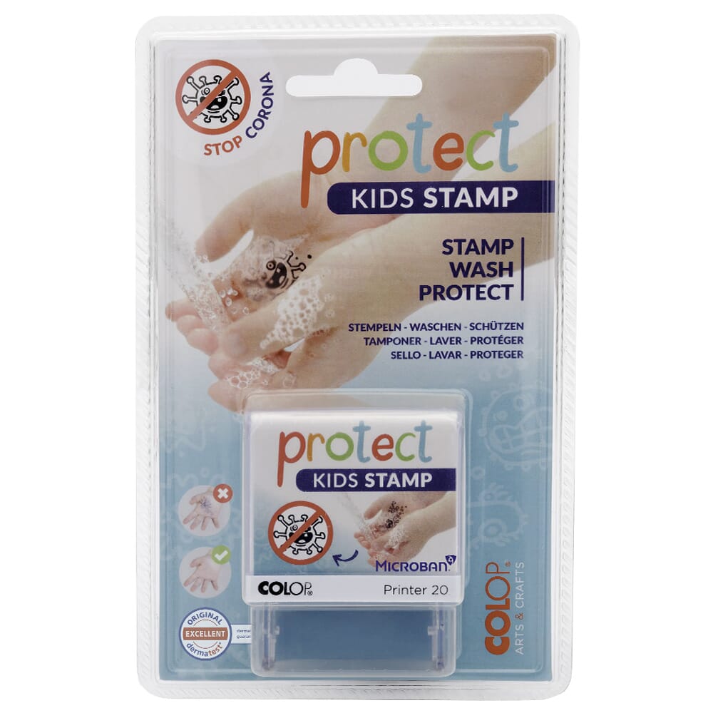 SALE - Protect Kids Stamp - Colop Printer 20 Microban (38x14 mm)