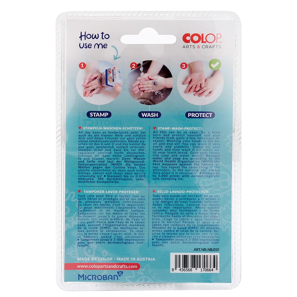 SALE - Protect Kids Stamp - Colop Printer 20 Microban (38x14 mm)