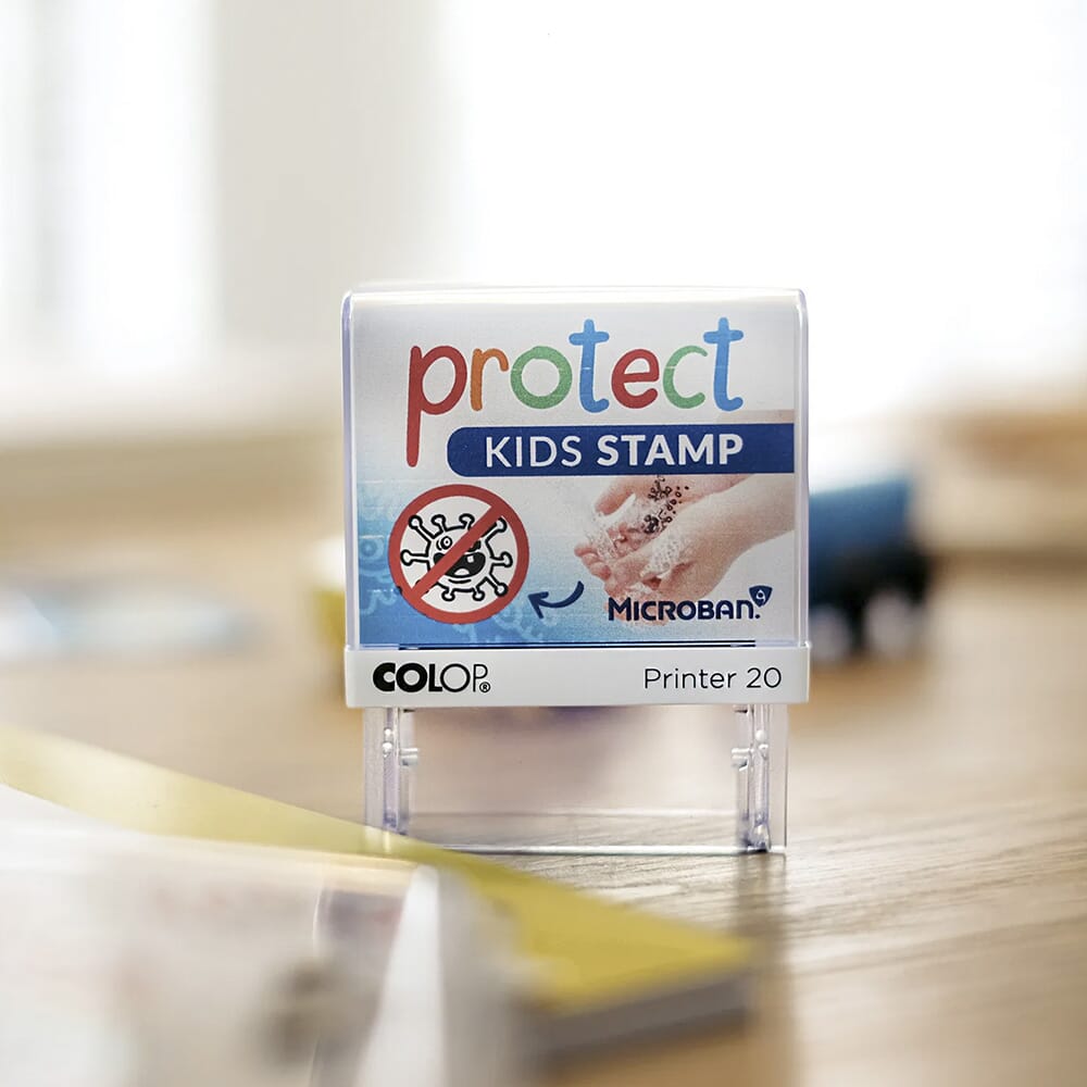 SALE - Protect Kids Stamp - Colop Printer 20 Microban (38x14 mm)