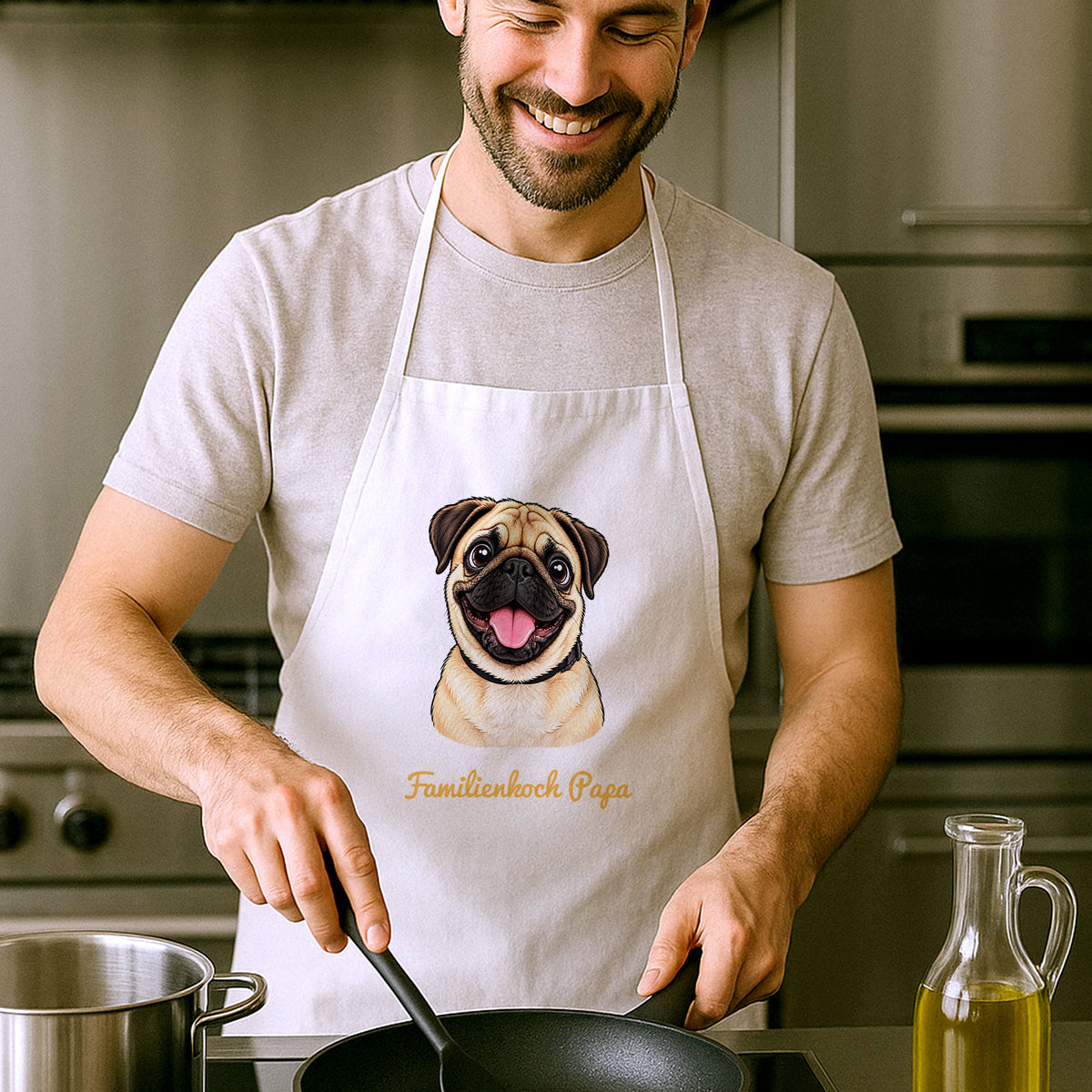 Apron with Caricature & Text